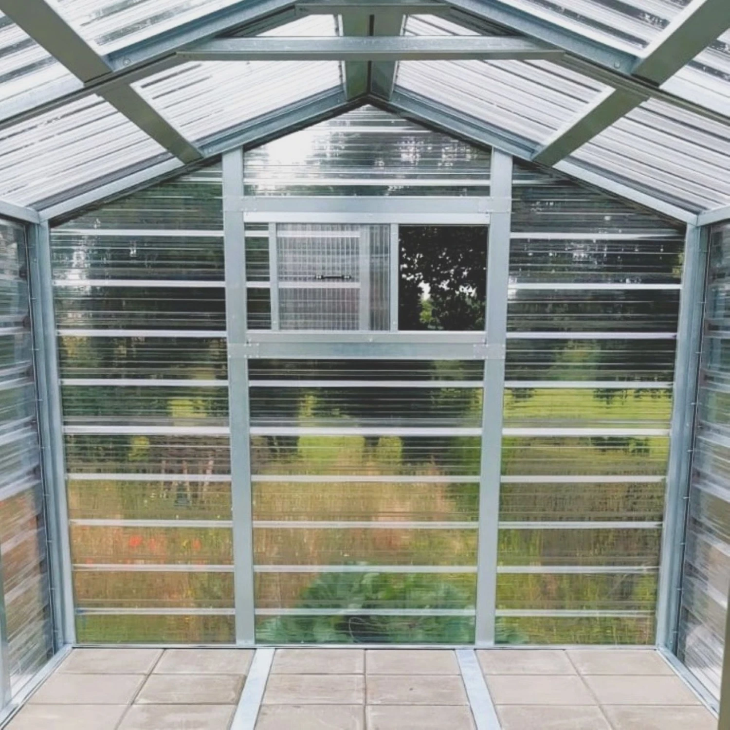 Adman Steel Sheds Multigrow 9.4x14.7 Greenhouse With Adjustable Vent - Image 2