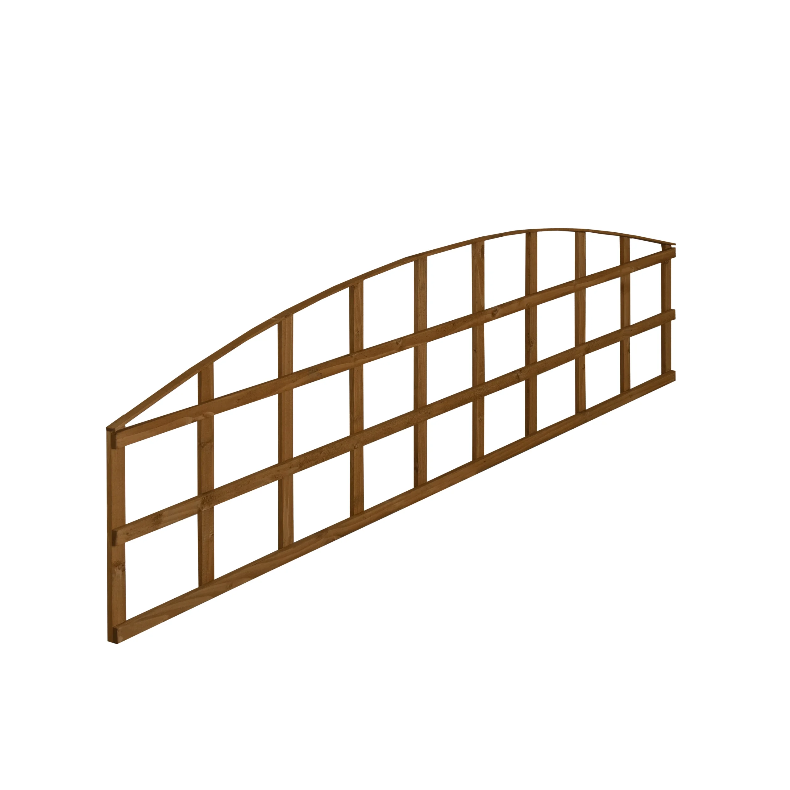 Arched Pine Trellis Panel (W)183cm X (H)57cm - Image 2