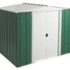 Arrow Greenvale 8x6 Apex Green & White Metal Shed