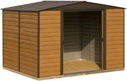 Arrow Woodvale 10x8 Apex Coffee Metal Shed