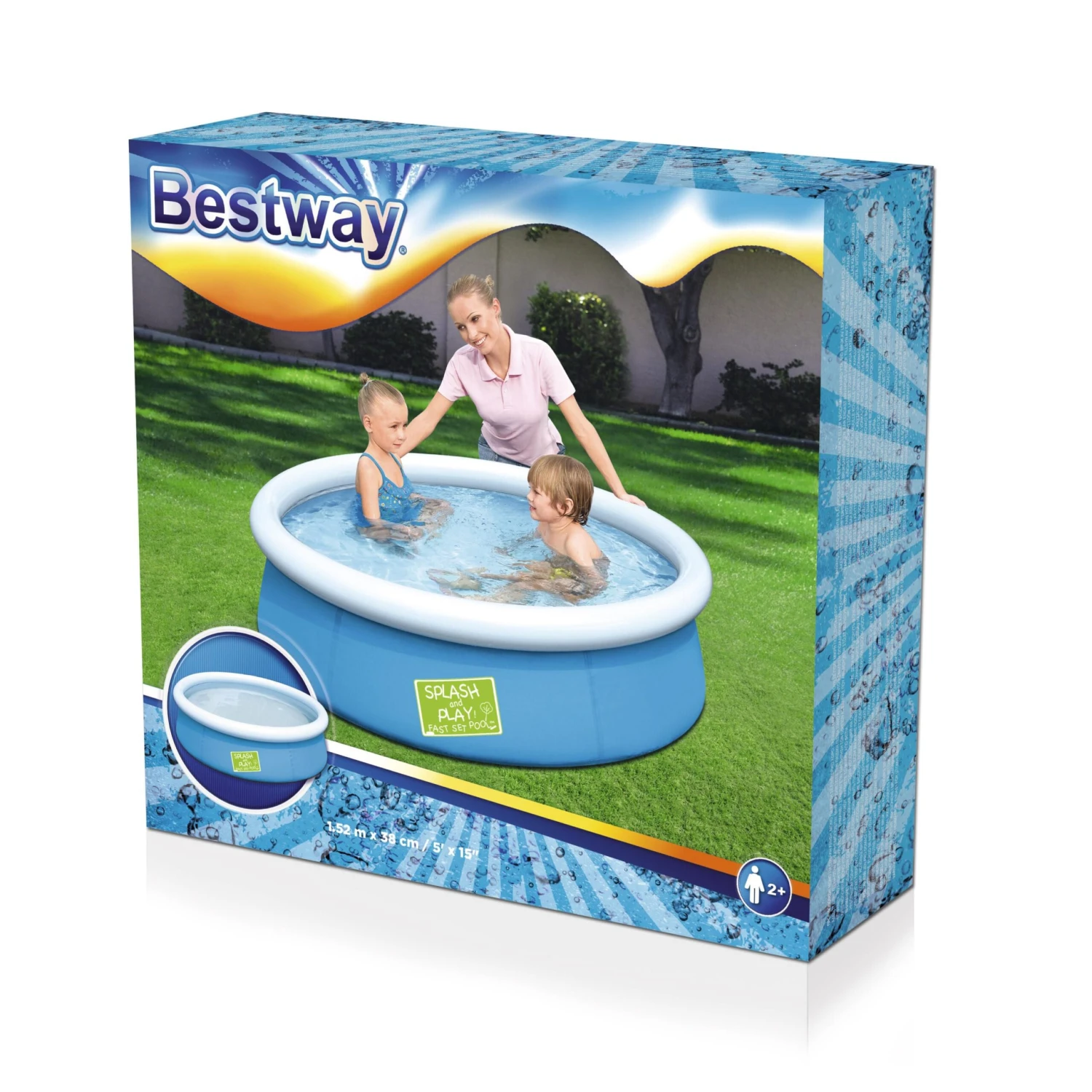 Bestway My First Fast Set Polyester (PES) & PVC Family Swimming Pool (W) 0.6m X (L) 0.6m - Image 2