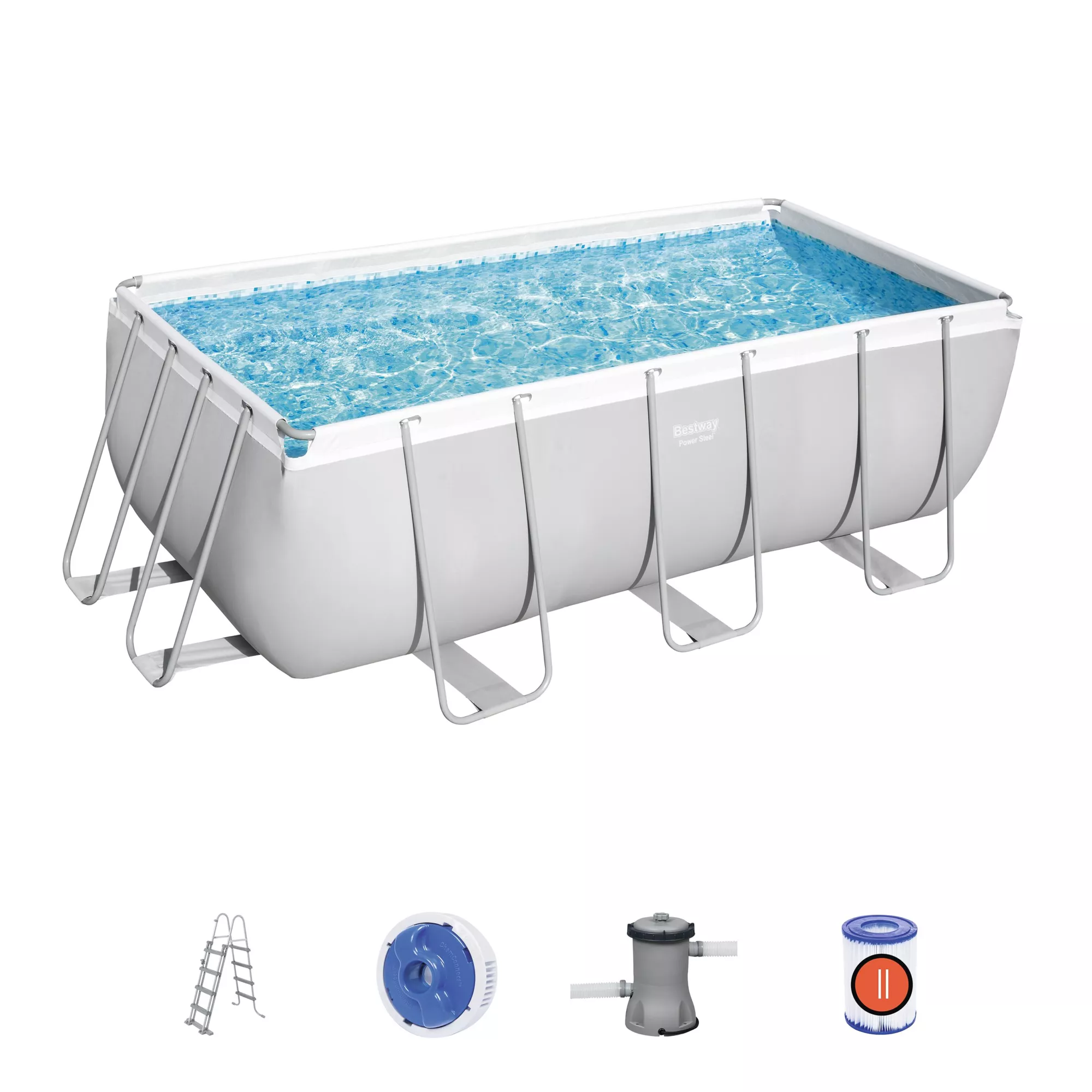 Bestway Power Steel Metal & Plastic Pool (W) 2.01m X (L) 4.12m - Image 3