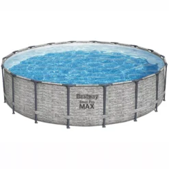 Bestway Steel Pro MAXâ„¢ Realistic Stone Print Polyvinyl Chloride (PVC) & Steel Pool (W) 5.49m X (L) 5.49m