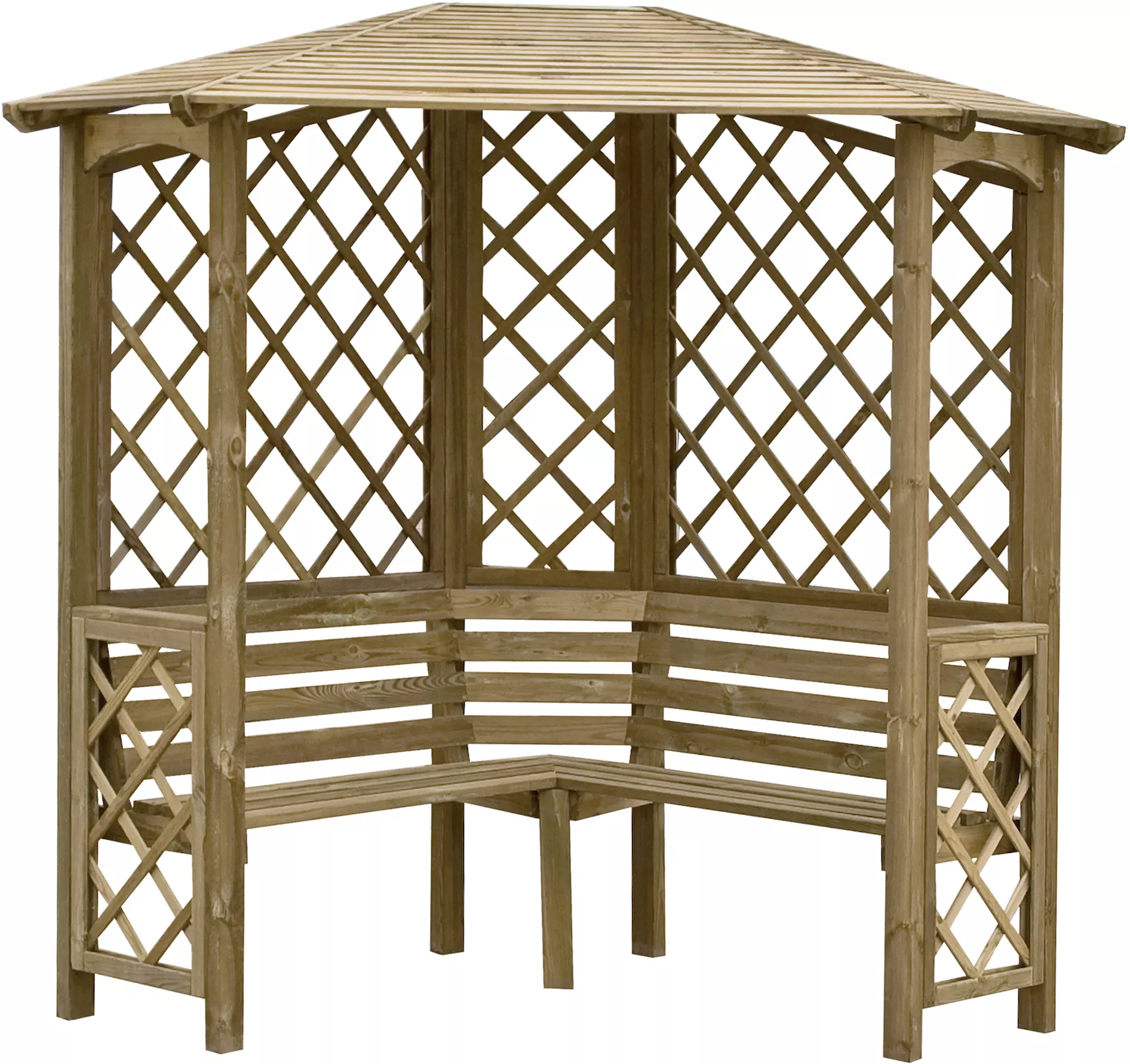 Blooma Chiltern Corner Arbour, (H)2100mm (W)1580mm (D)1580mm - Assembly Required - Image 2