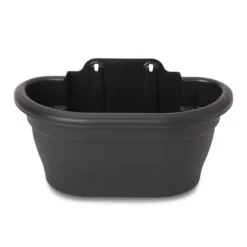Blooma Florus Black Plastic Oval Trough