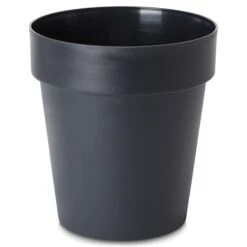Blooma Nurgul Dark Grey Plastic Circular Plant Pot (Dia)30cm