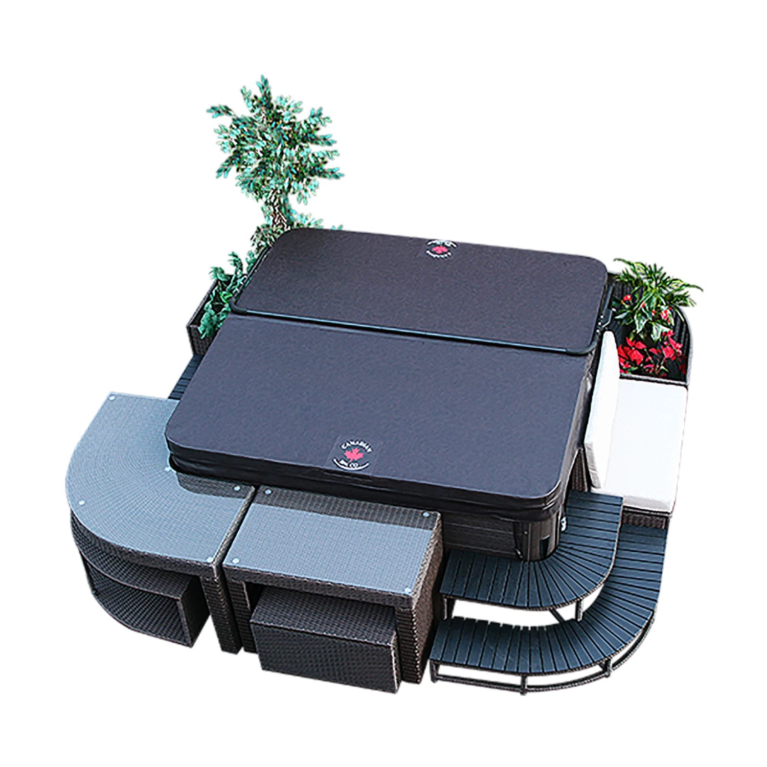 Canadian Spa Company Brown Loveseat