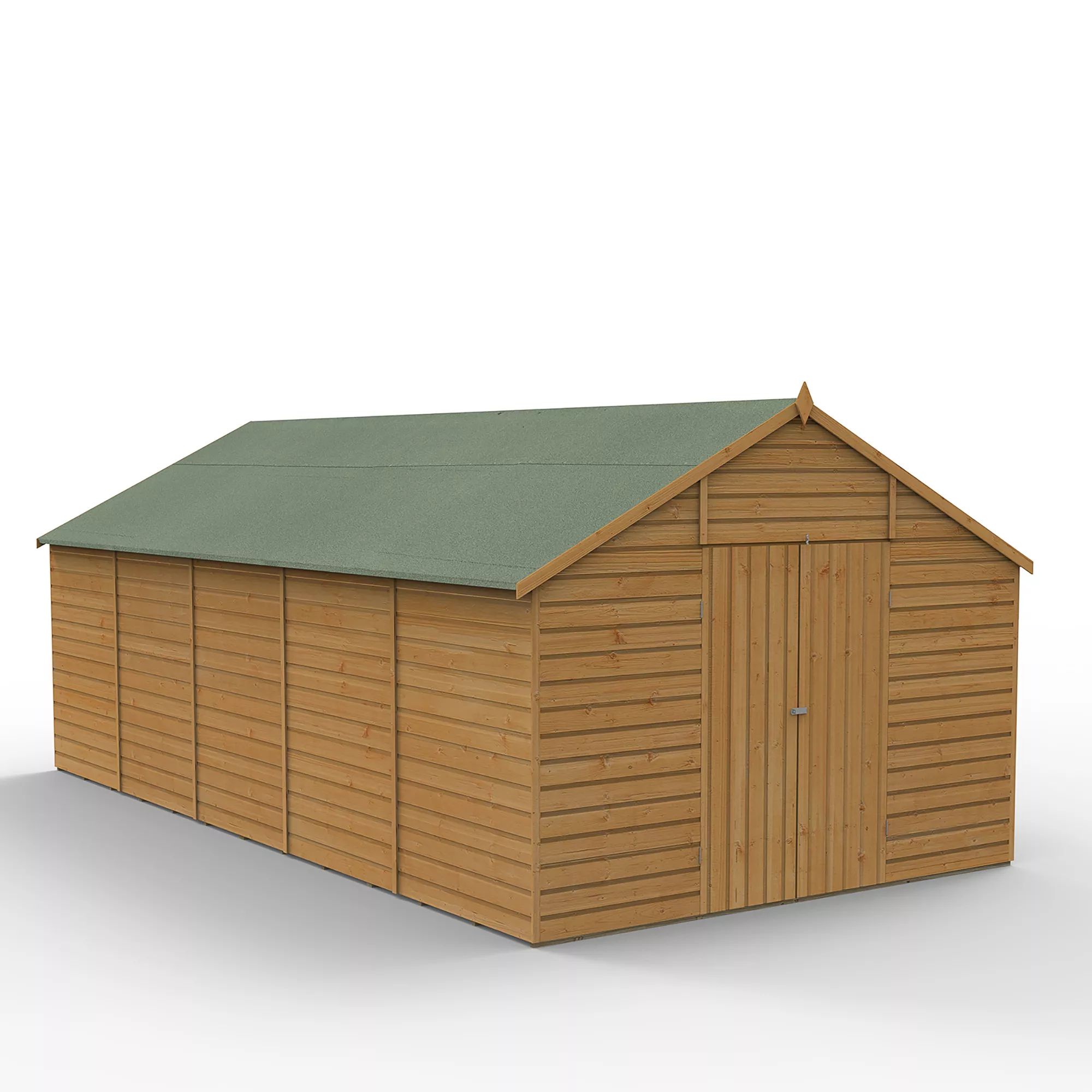 Forest Garden 10x20 Apex Dip Treated Shiplap Wooden Shed With Floor (Base Included) - Assembly Service Included - Image 4