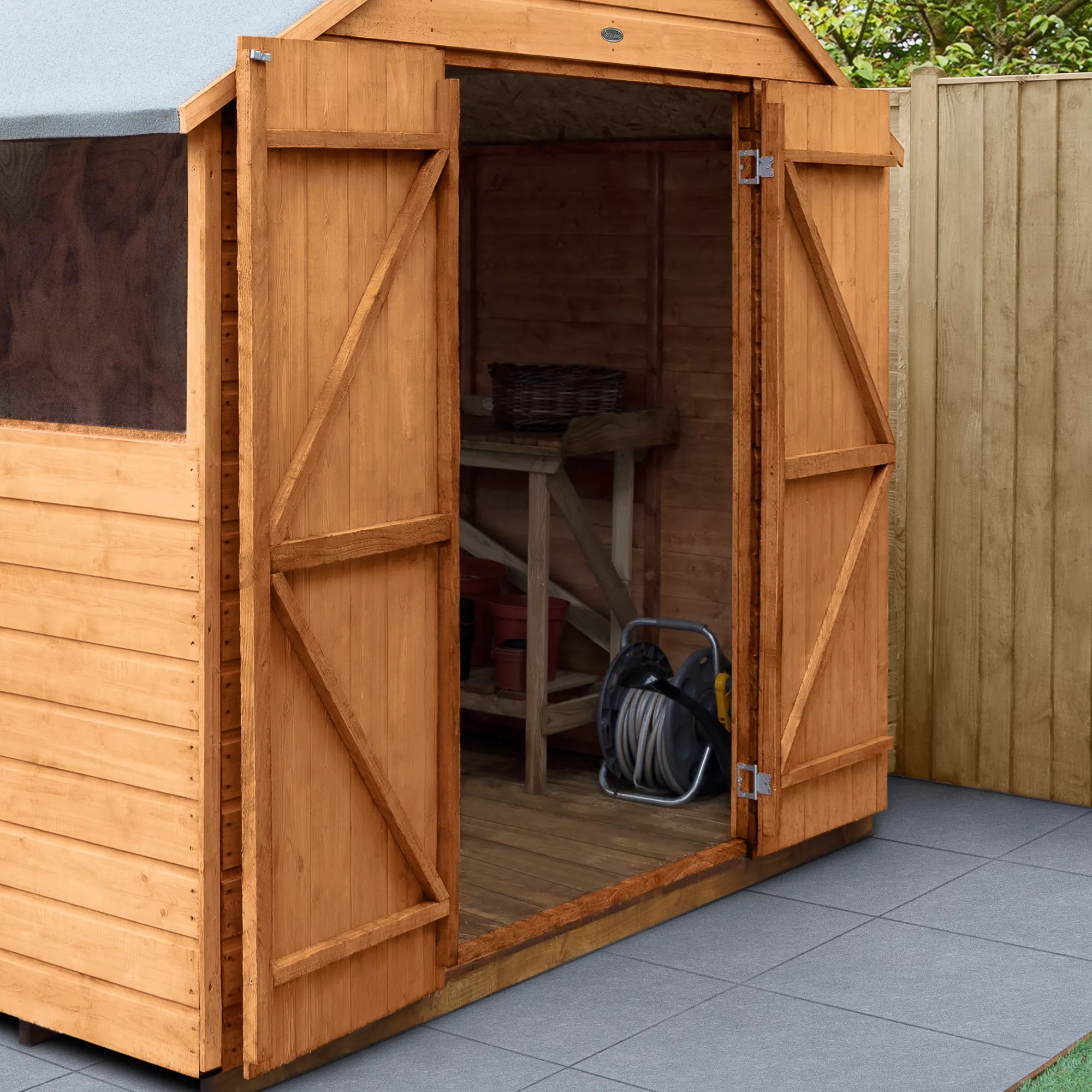 Forest Garden 10x20 Apex Dip Treated Shiplap Wooden Shed With Floor (Base Included) - Assembly Service Included - Image 6
