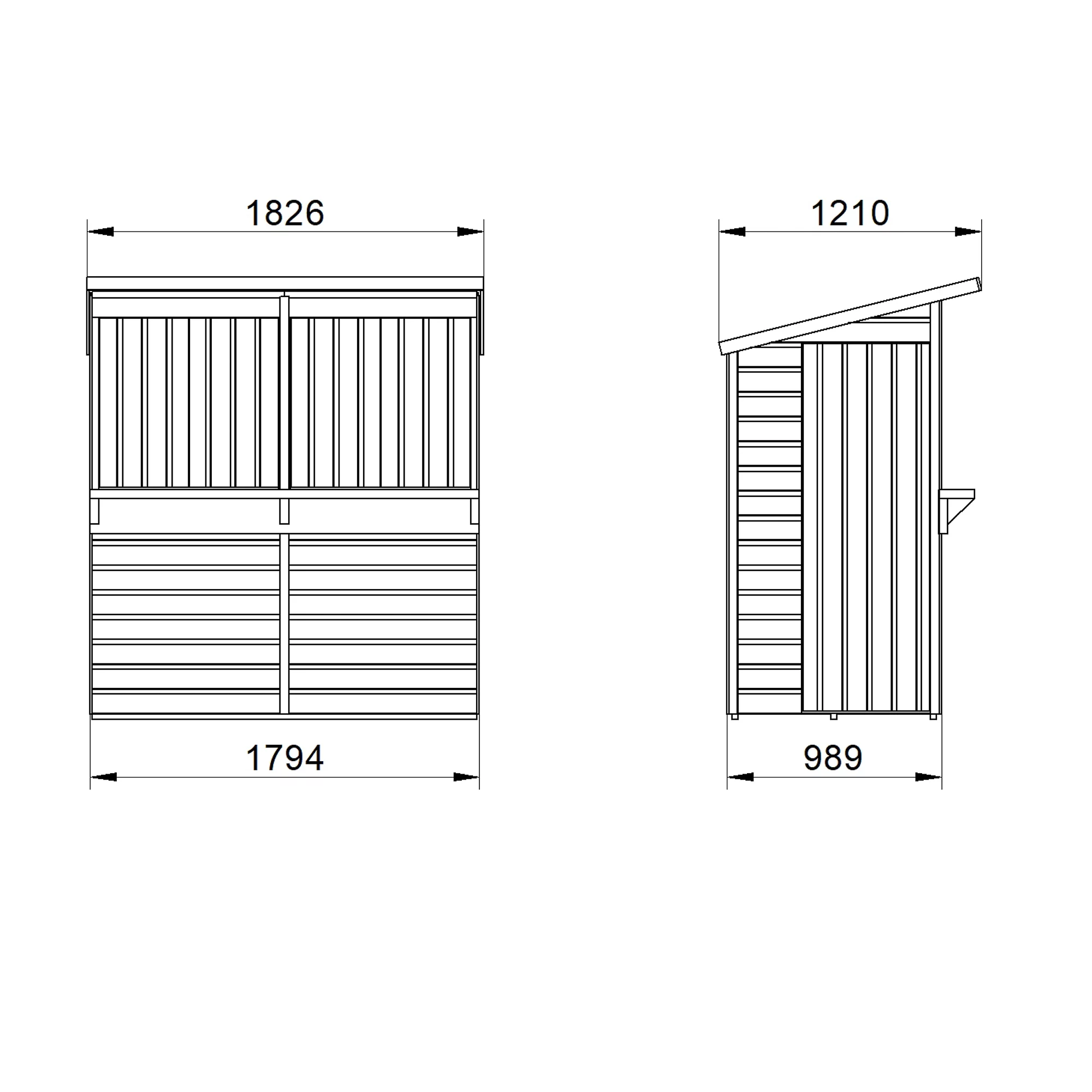 Forest Garden 6x3 Pent Dip Treated Shiplap Wooden Shed With Floor - Assembly Service Included - Image 8