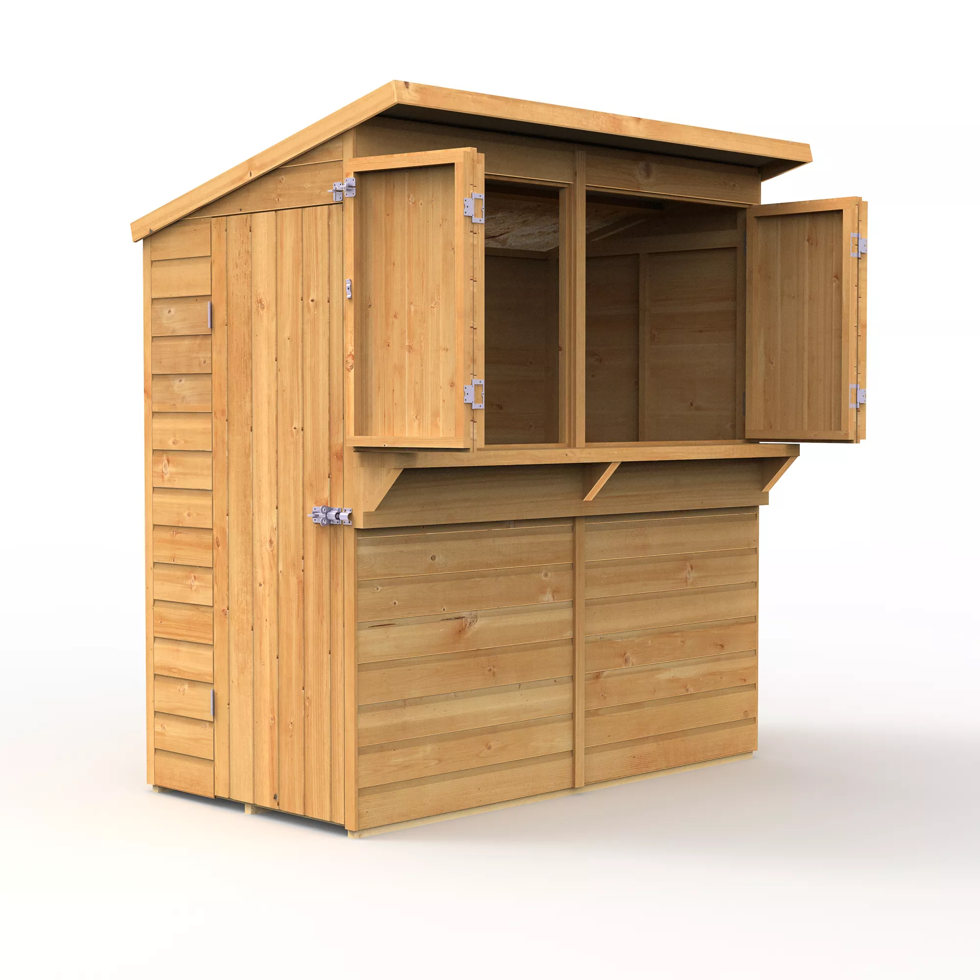 Forest Garden 6x3 Pent Dip Treated Shiplap Wooden Shed With Floor - Assembly Service Included - Image 3