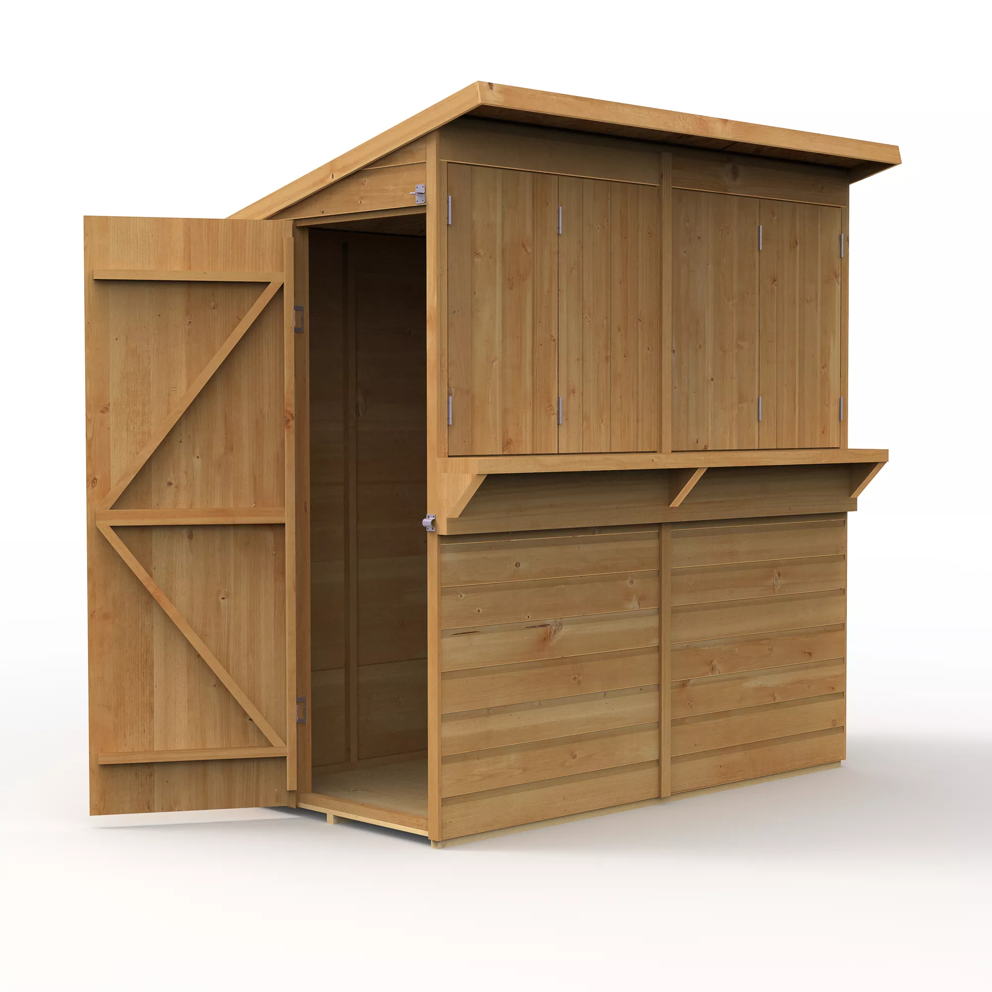 Forest Garden 6x3 Pent Dip Treated Shiplap Wooden Shed With Floor - Assembly Service Included - Image 4