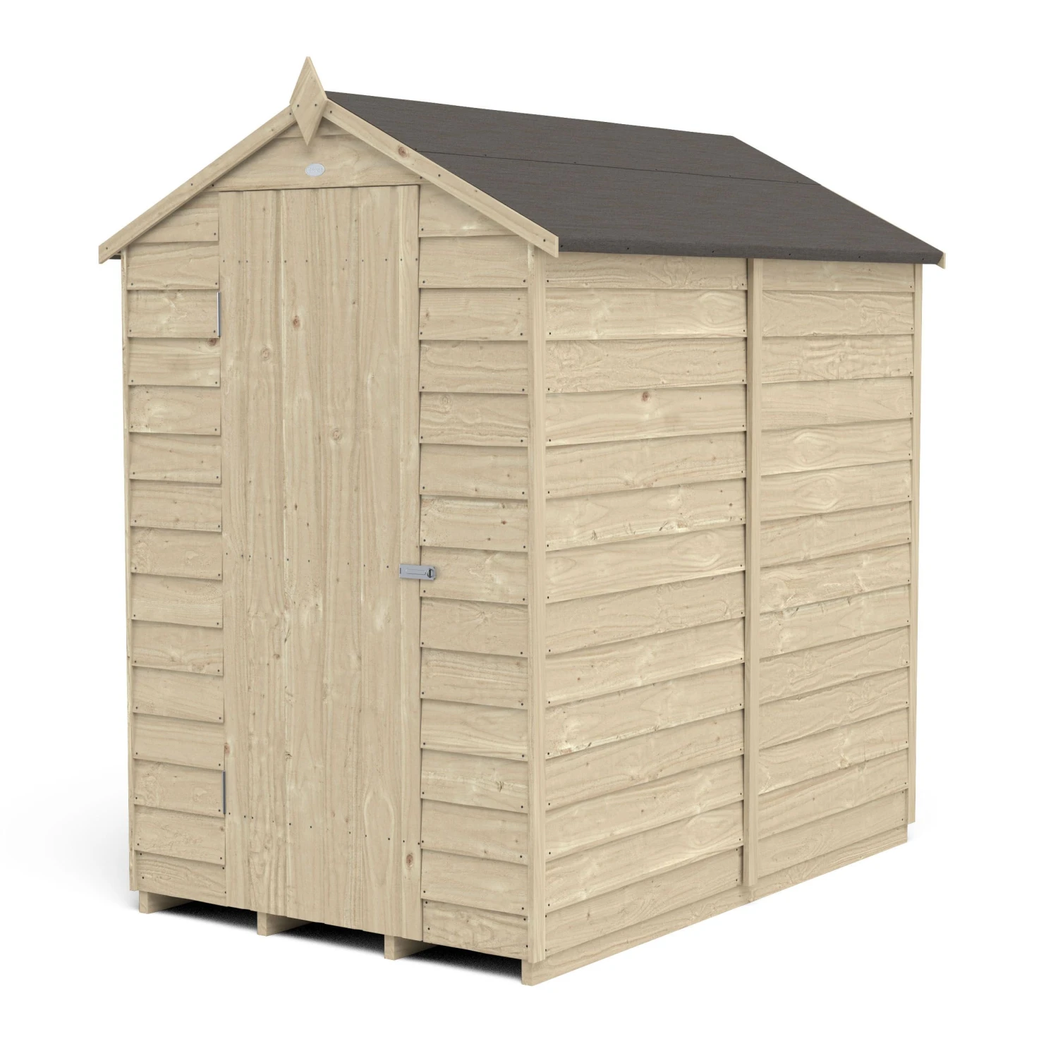 Forest Garden 6x4 Apex Pressure Treated Overlap Wooden Shed With Floor - Image 2