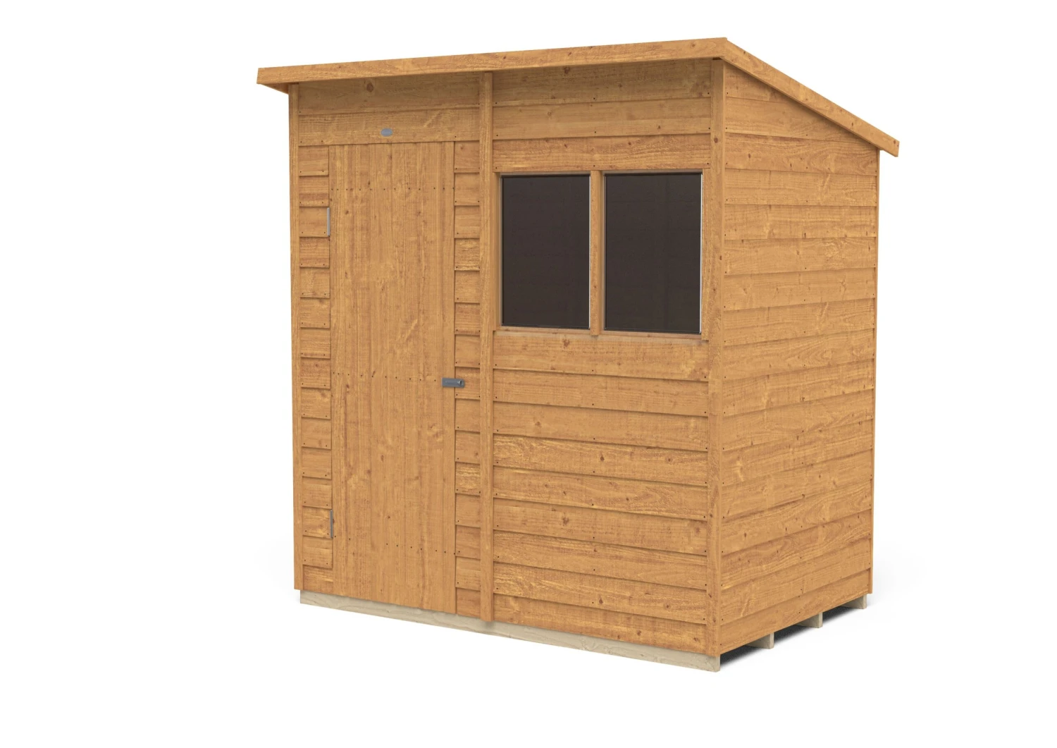 Forest Garden 6x4 Pent Dip Treated Overlap Wooden Shed With Floor - Image 2