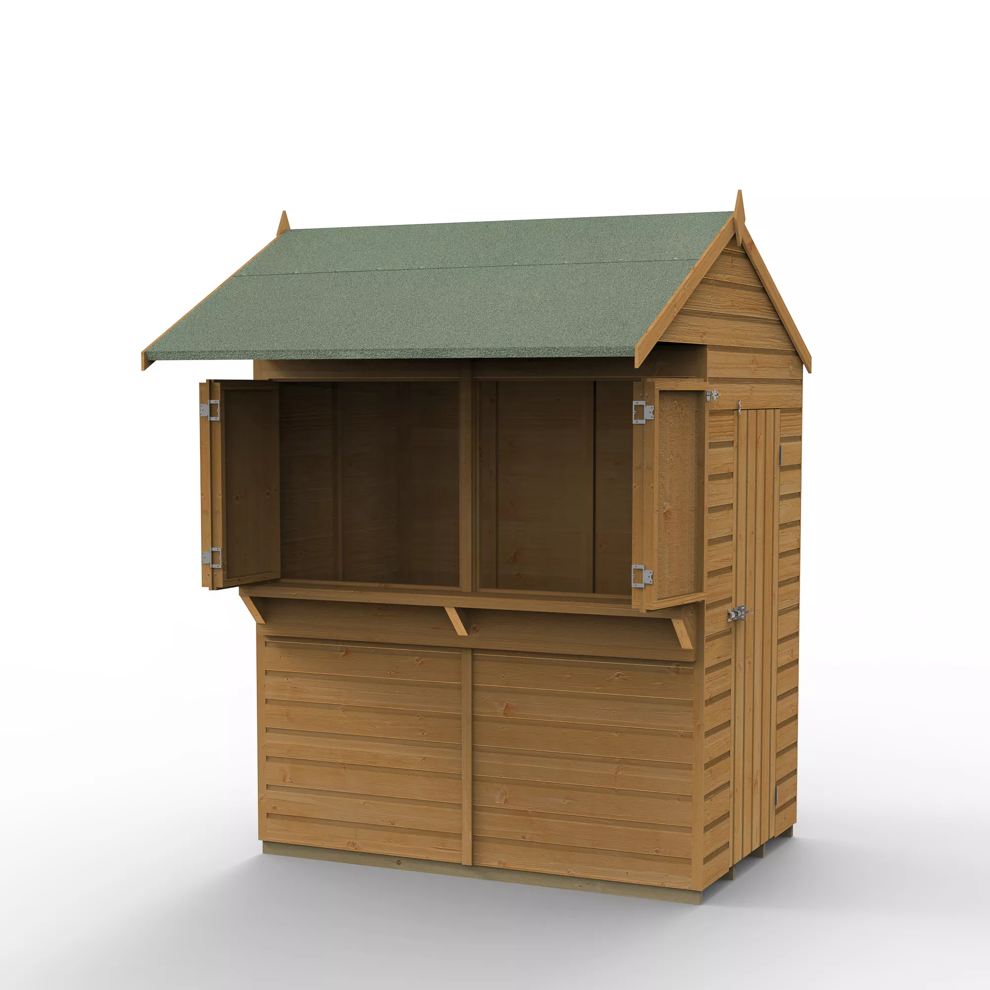Forest Garden Apex Shiplap Wooden Garden Bar With Single Door - Assembly Service Included - Image 2