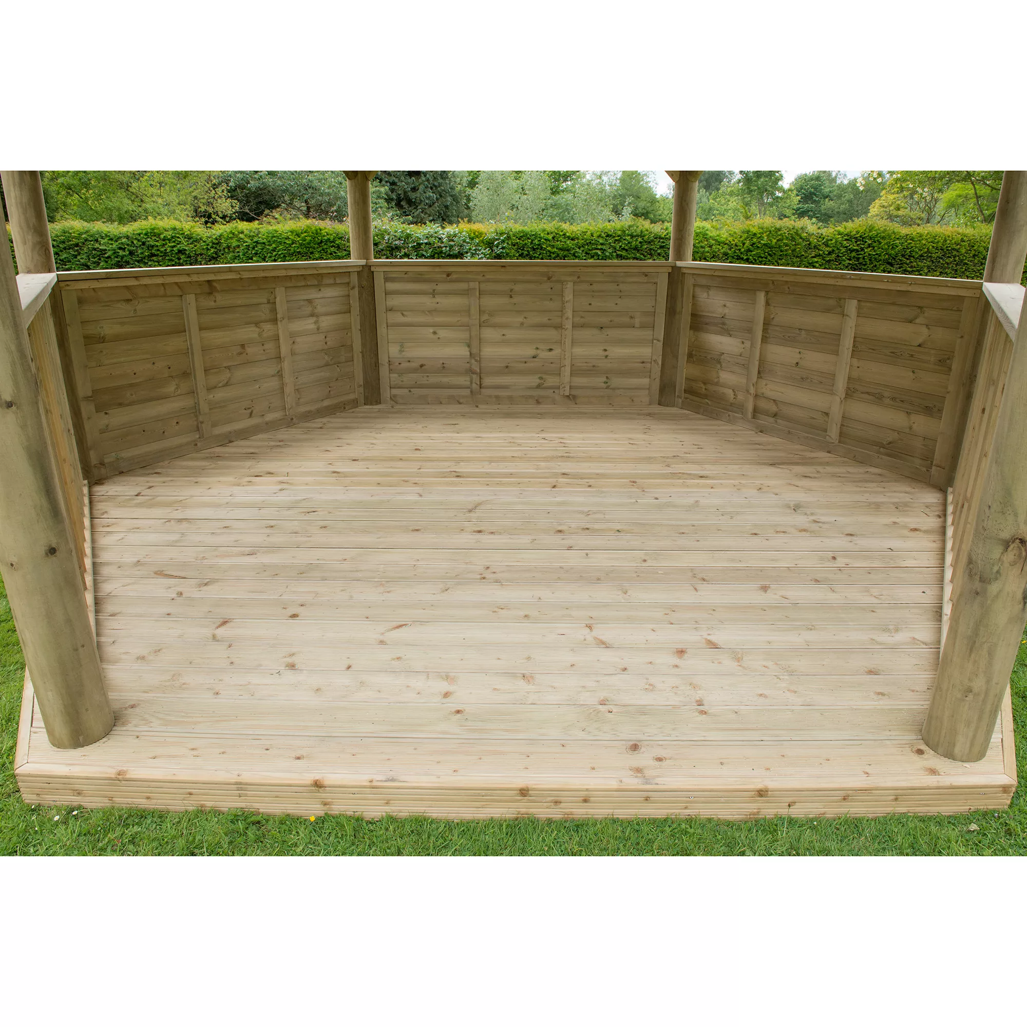 Forest Garden Hexagonal Gazebo With Timber Roof, (W)4.9m (D)4.24m - Image 2