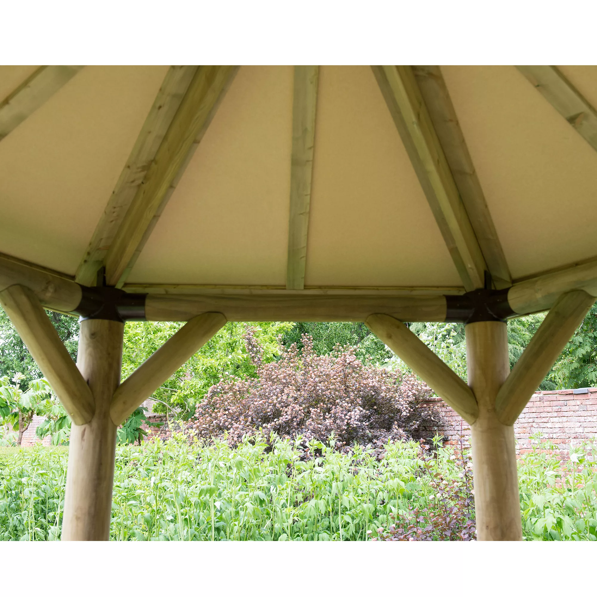Forest Garden Hexagonal Gazebo With Timber Roof, (W)4.9m (D)4.24m - Image 3