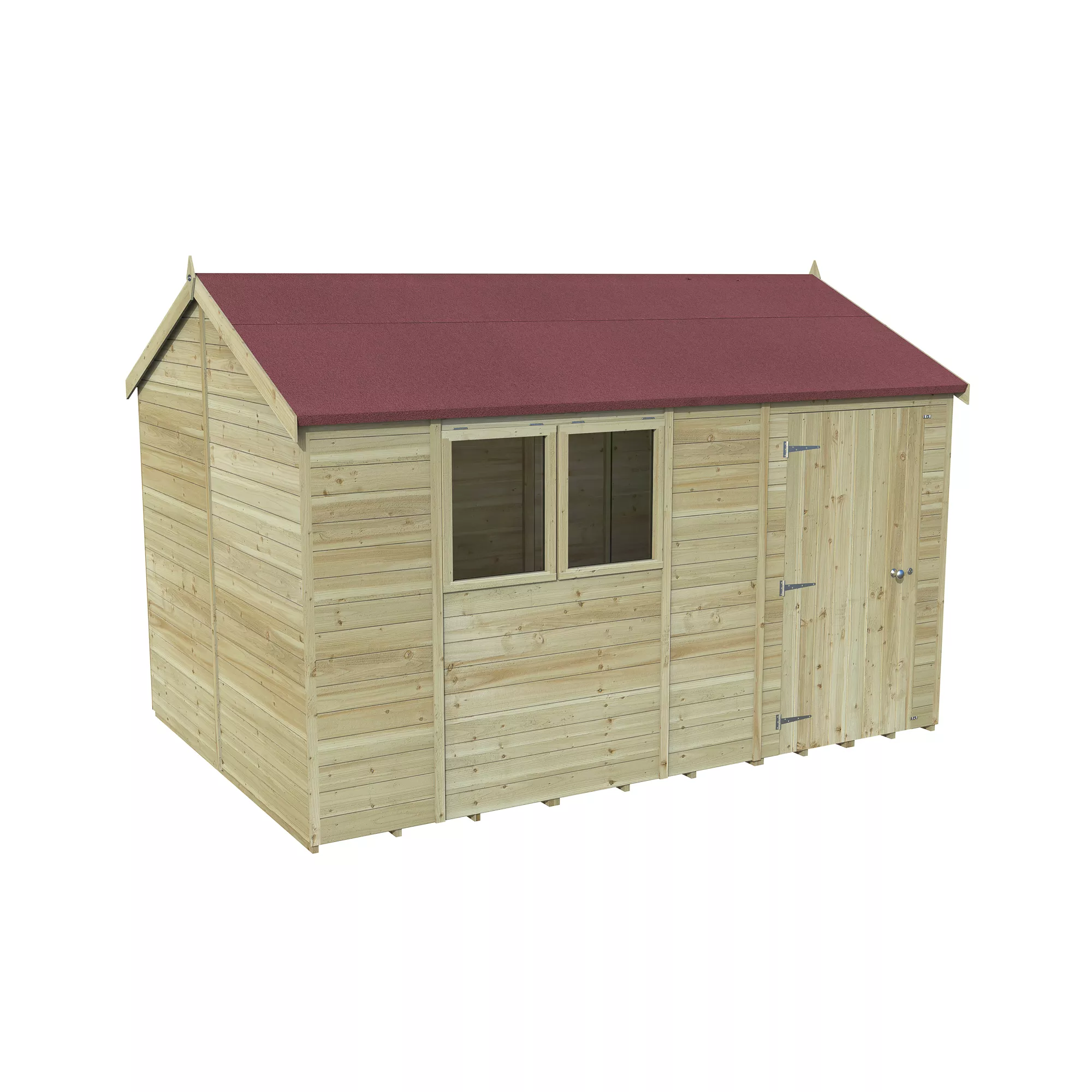 Forest Garden Timberdale 12x8 Ft Reverse Apex Tongue & Groove Wooden Shed With Floor (Base Included) - Image 2