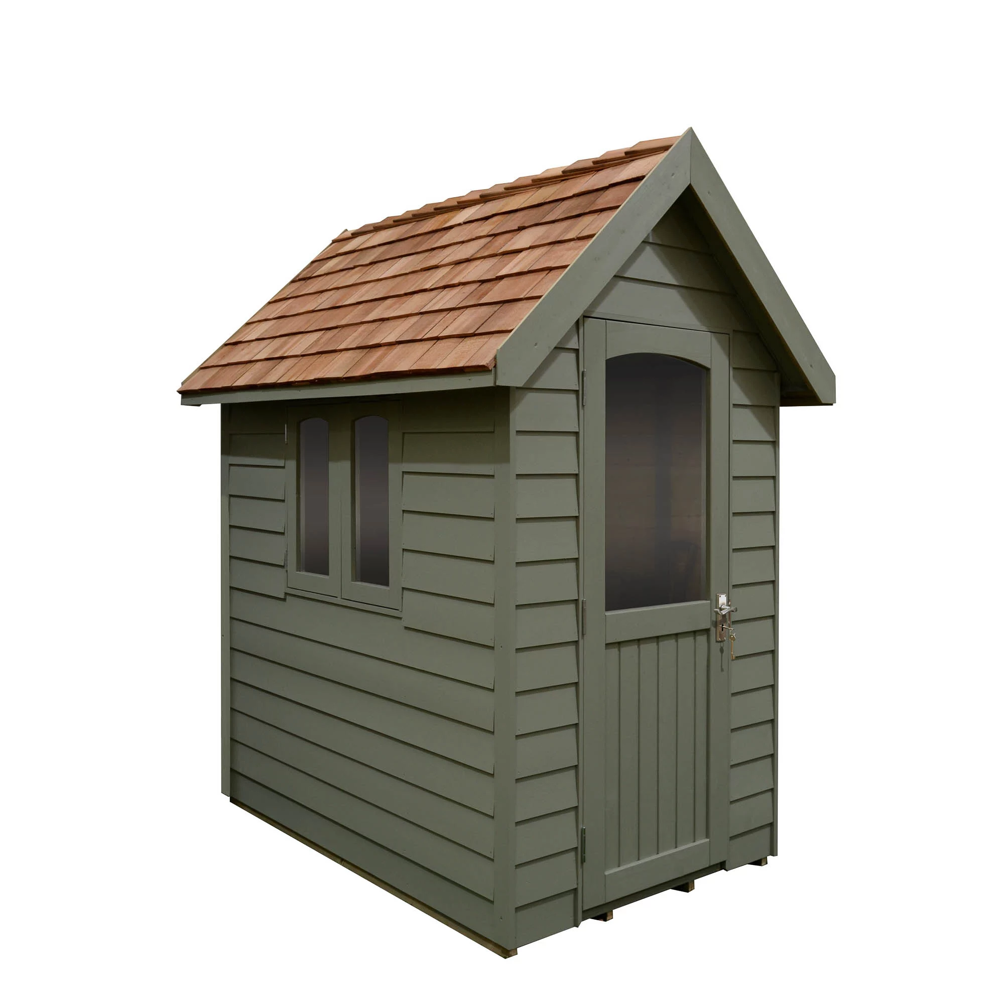 Forest Retreat 6X4 Apex Pressure Treated Overlap Green Shed With Floor - Assembly Service Included - Image 2