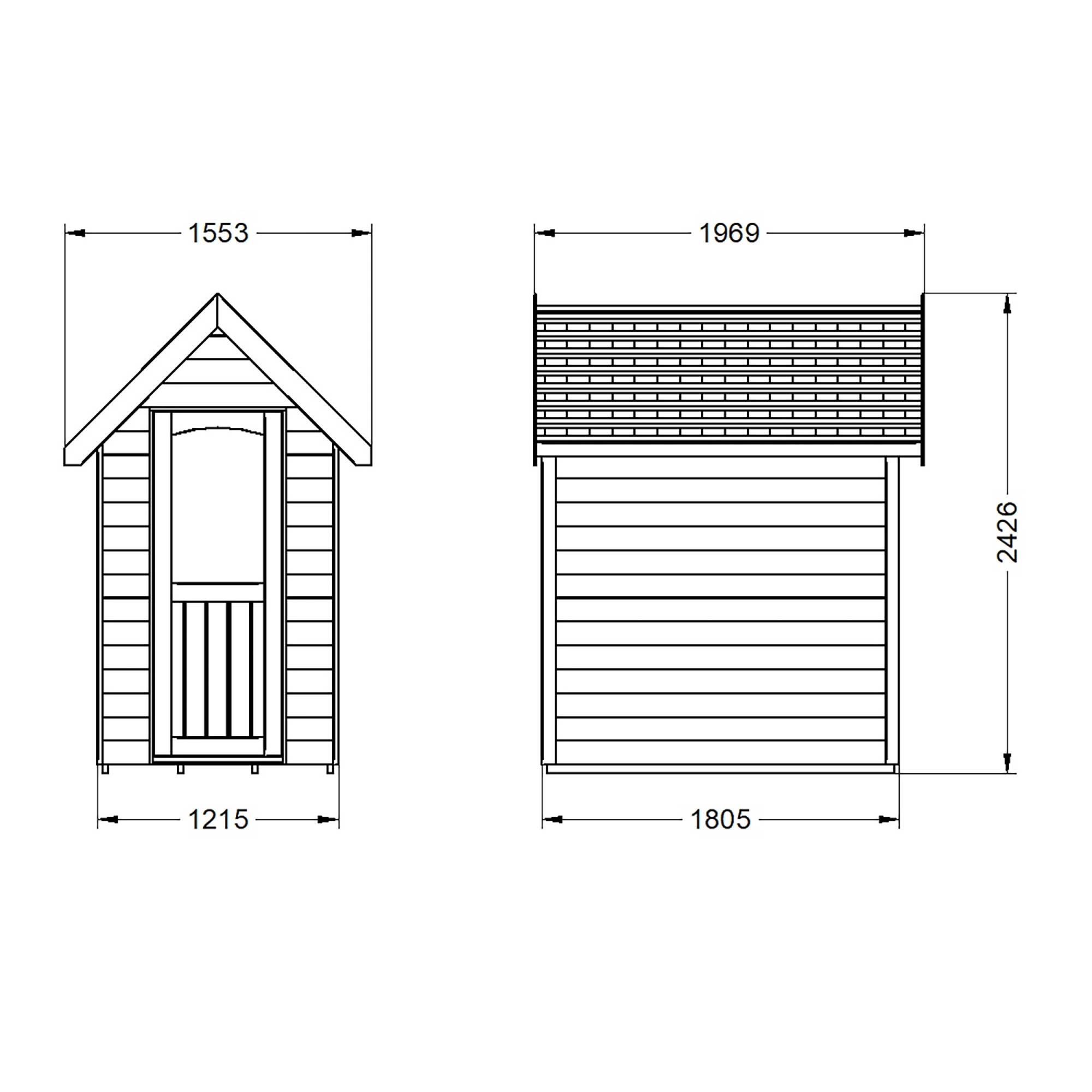 Forest Retreat 6X4 Apex Pressure Treated Overlap Green Shed With Floor - Assembly Service Included - Image 12