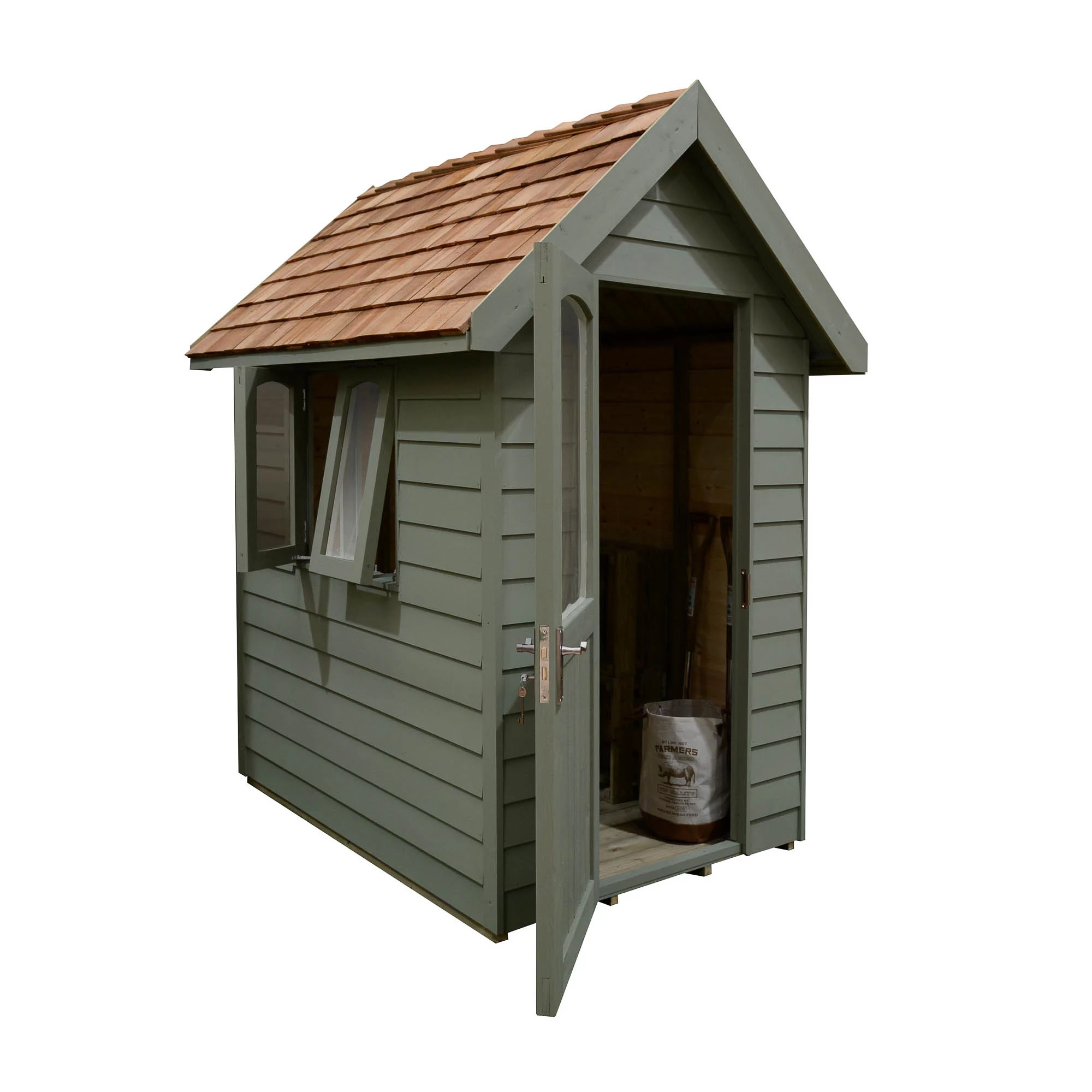Forest Retreat 6X4 Apex Pressure Treated Overlap Green Shed With Floor - Assembly Service Included - Image 4