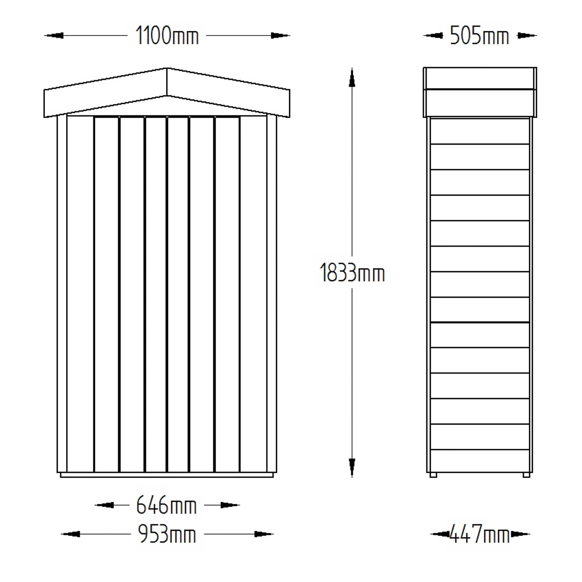 Forest Tall Tongue & Groove 3.6x1.6 Apex Garden Storage 750L - Image 13