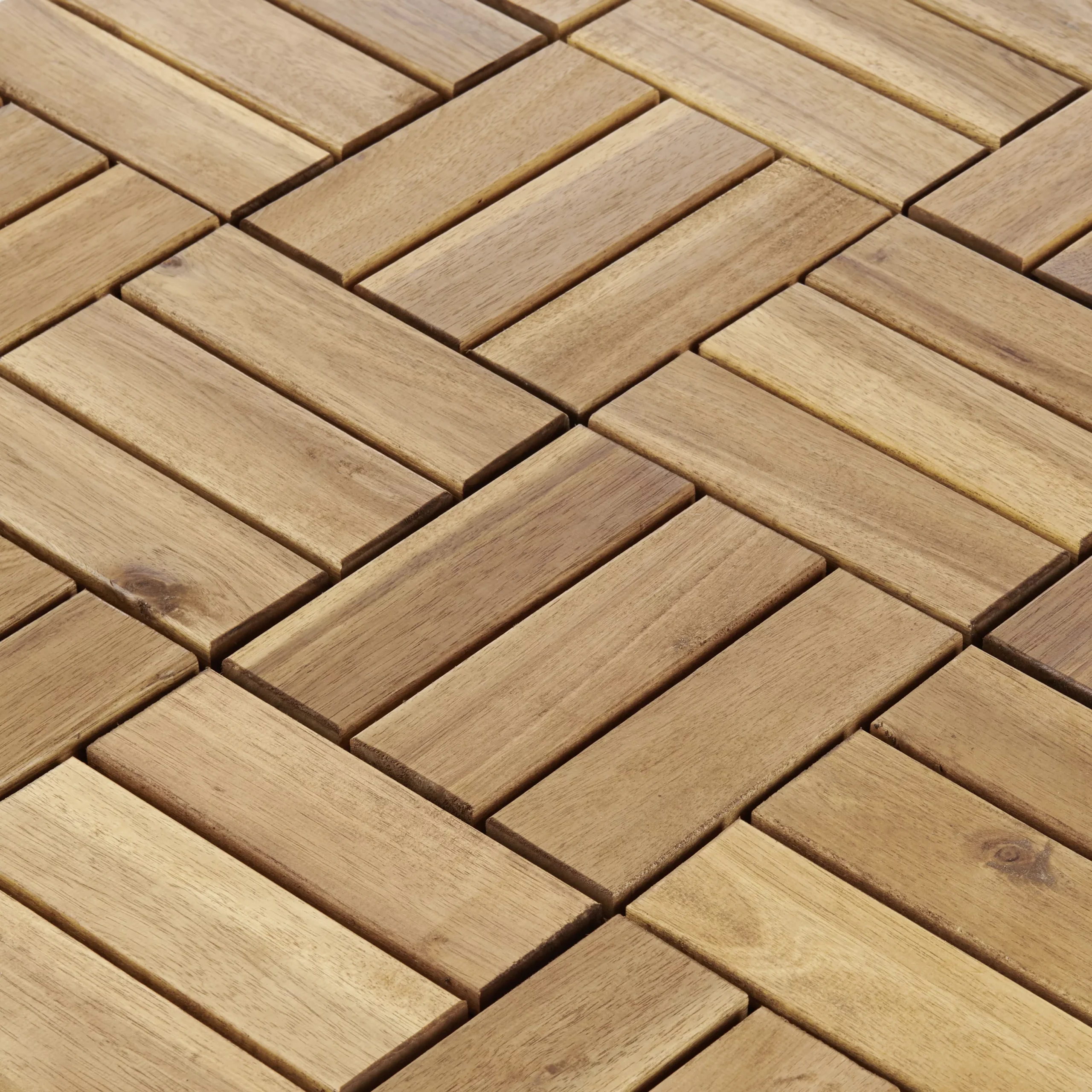 GoodHome Lempa Brown Acacia Clippable Deck Tile (L)0.3m (W)300mm (T)24mm, Pack Of 4 - Image 3