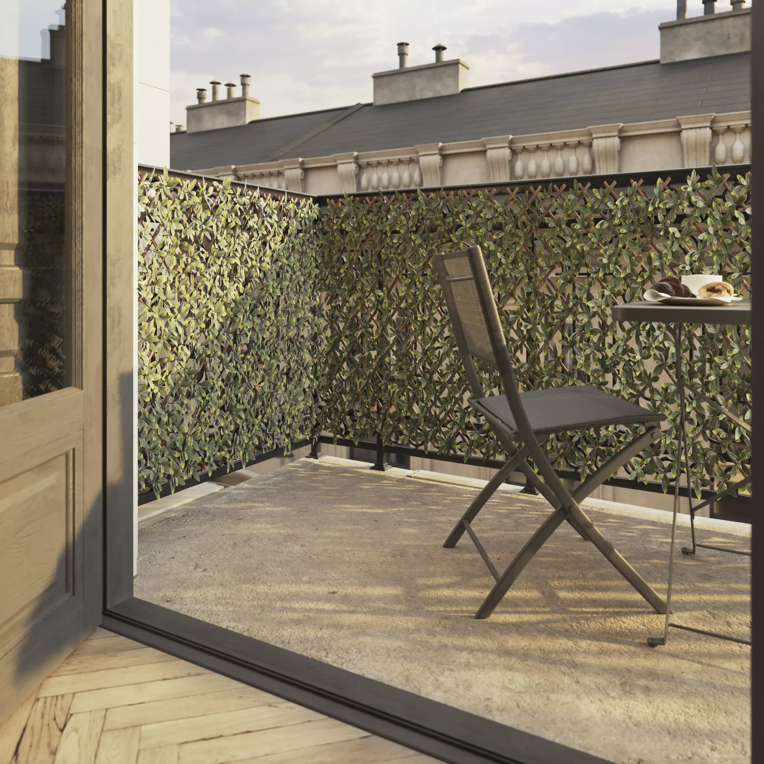 Klikstrom Extensible Fence With Bayberry Leaves Square Artificial Plant Wall, (H)1m (W)2m - Image 6