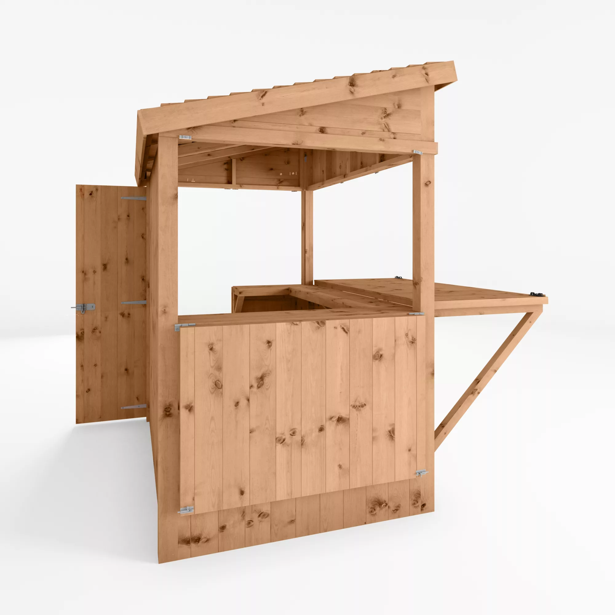 Mercia 6x4 Ft Pent Tongue & Groove Wooden Garden Bar With Single Door - Image 4