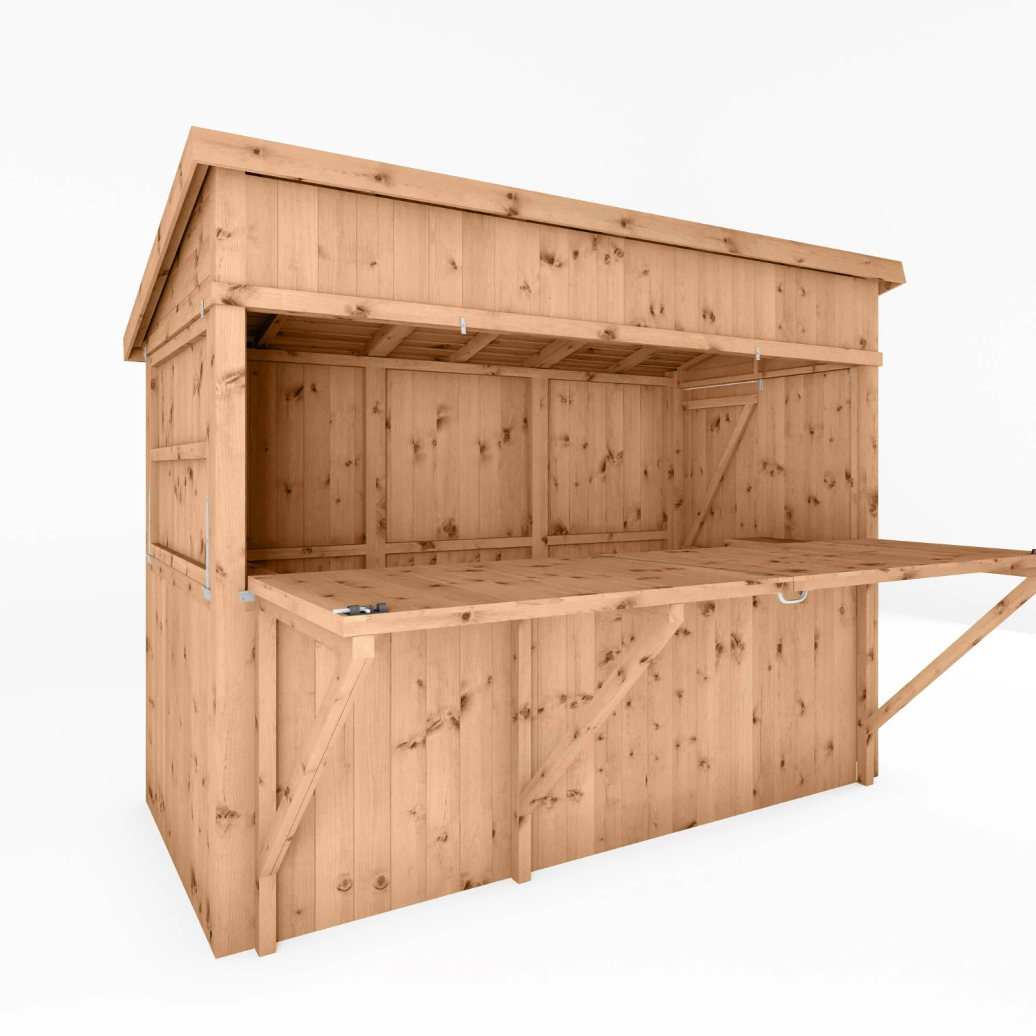 Mercia Garden Bar 9x4 Ft Pent Tongue & Groove Solid Wood Garden Bar With Single Door - Image 2