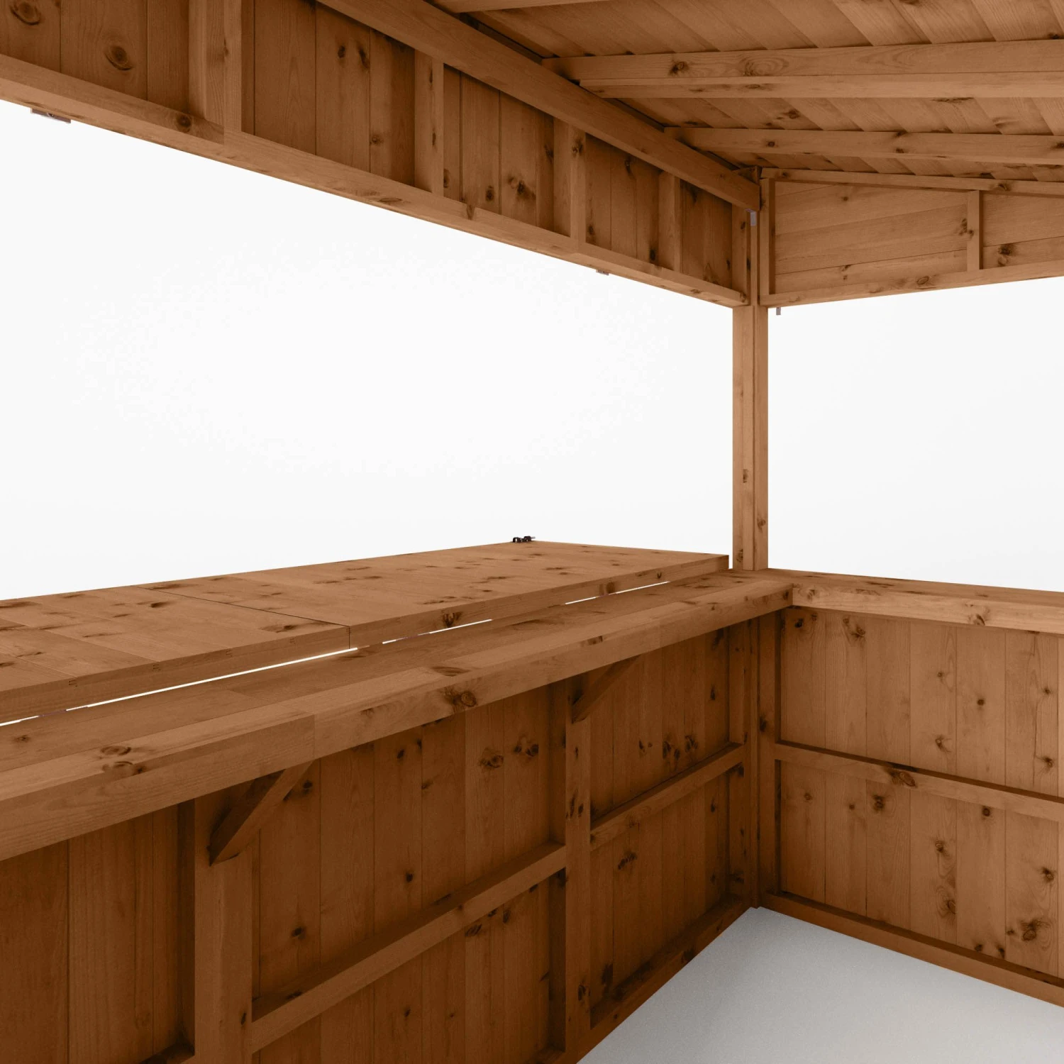 Mercia Garden Bar 9x4 Ft Pent Tongue & Groove Solid Wood Garden Bar With Single Door - Image 6