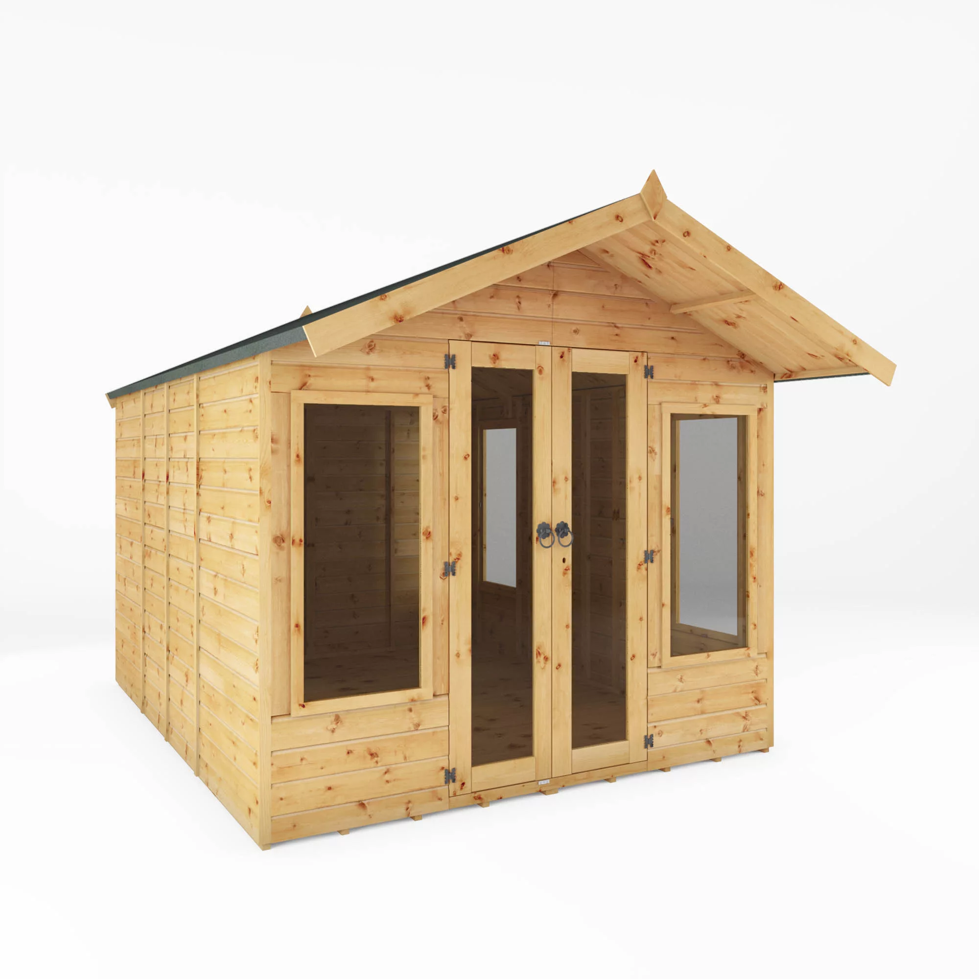 Mercia Sussex 10x8 Ft Apex Shiplap Wooden Summer House With Double Door - Image 2