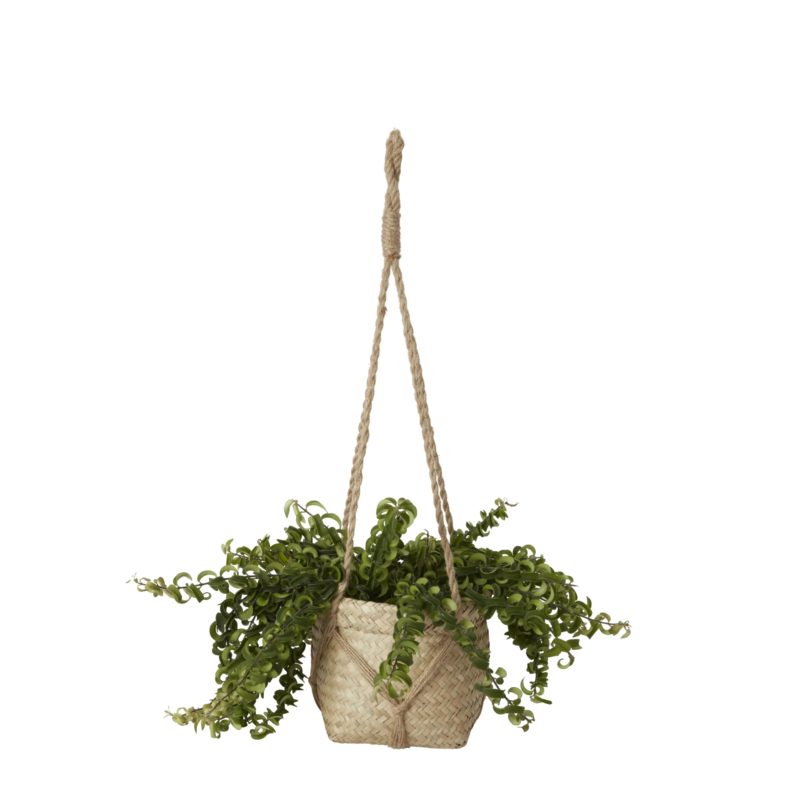 Natural Seagrass Herringbone Round Plant Pot (Dia)20.5cm - Image 2