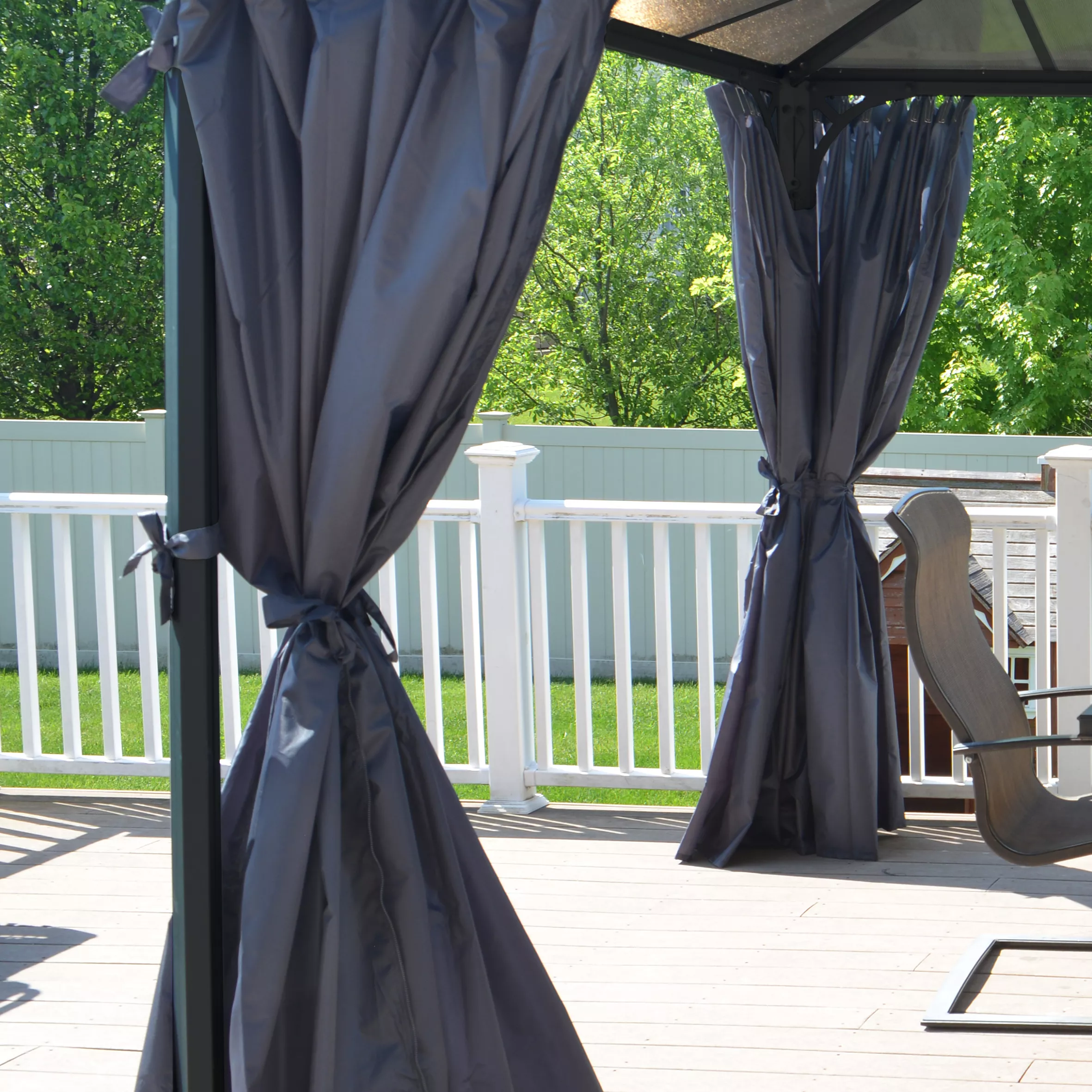 Palram - Canopia 3K Series Grey Polyester (PES) Gazebo Curtain, Pack Of 4 (L)2170mm (W)3660mm - Image 2