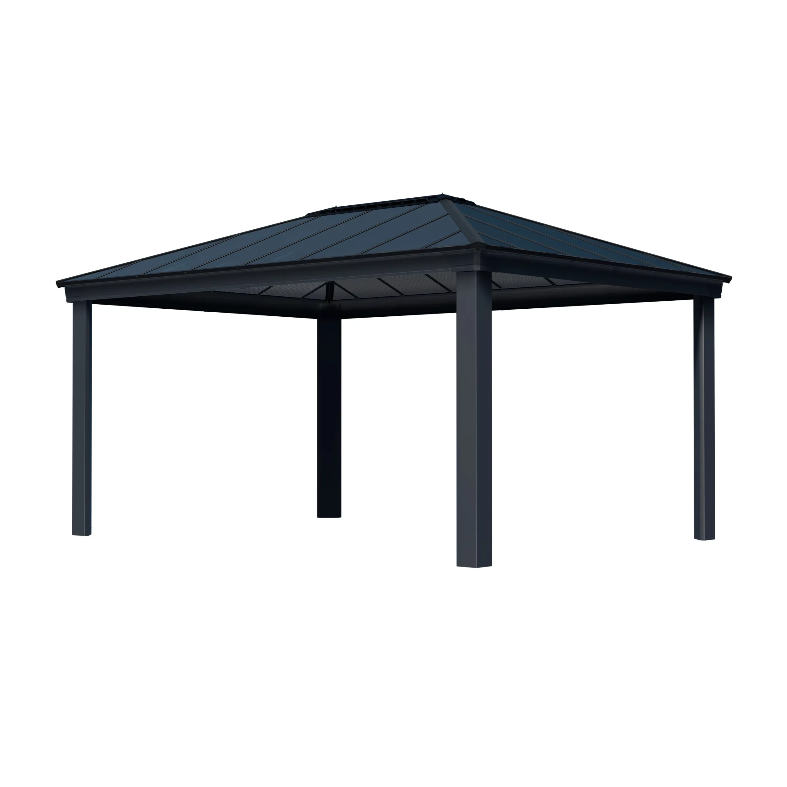 Palram - Canopia Dallas Grey Rectangular Gazebo, (W)4.88m (D)3.64m - Assembly Required - Image 2