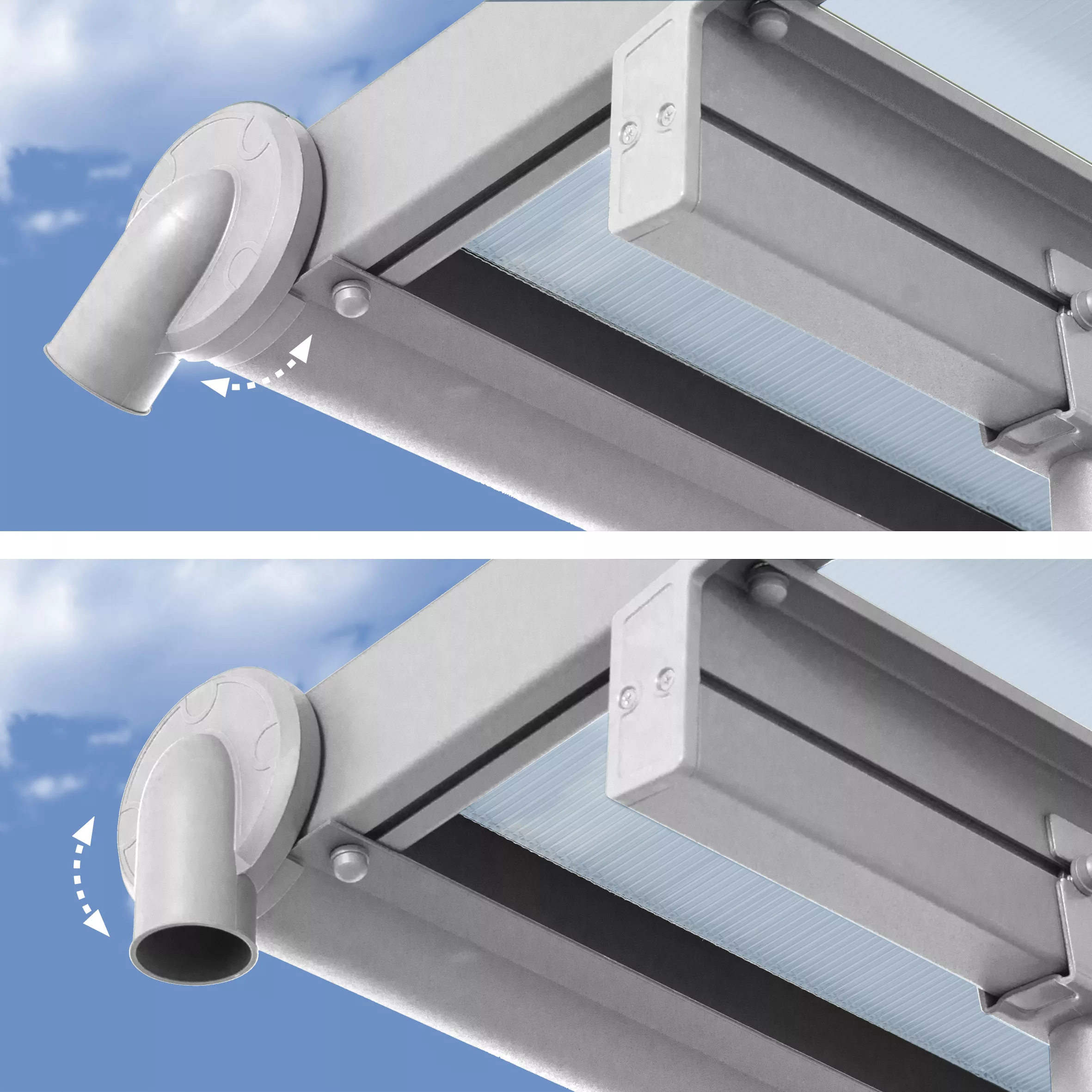 Palram - Canopia Sierra White Non-retractable Awning, (L)6.19m (H)3.05m (W)2.99m - Image 6