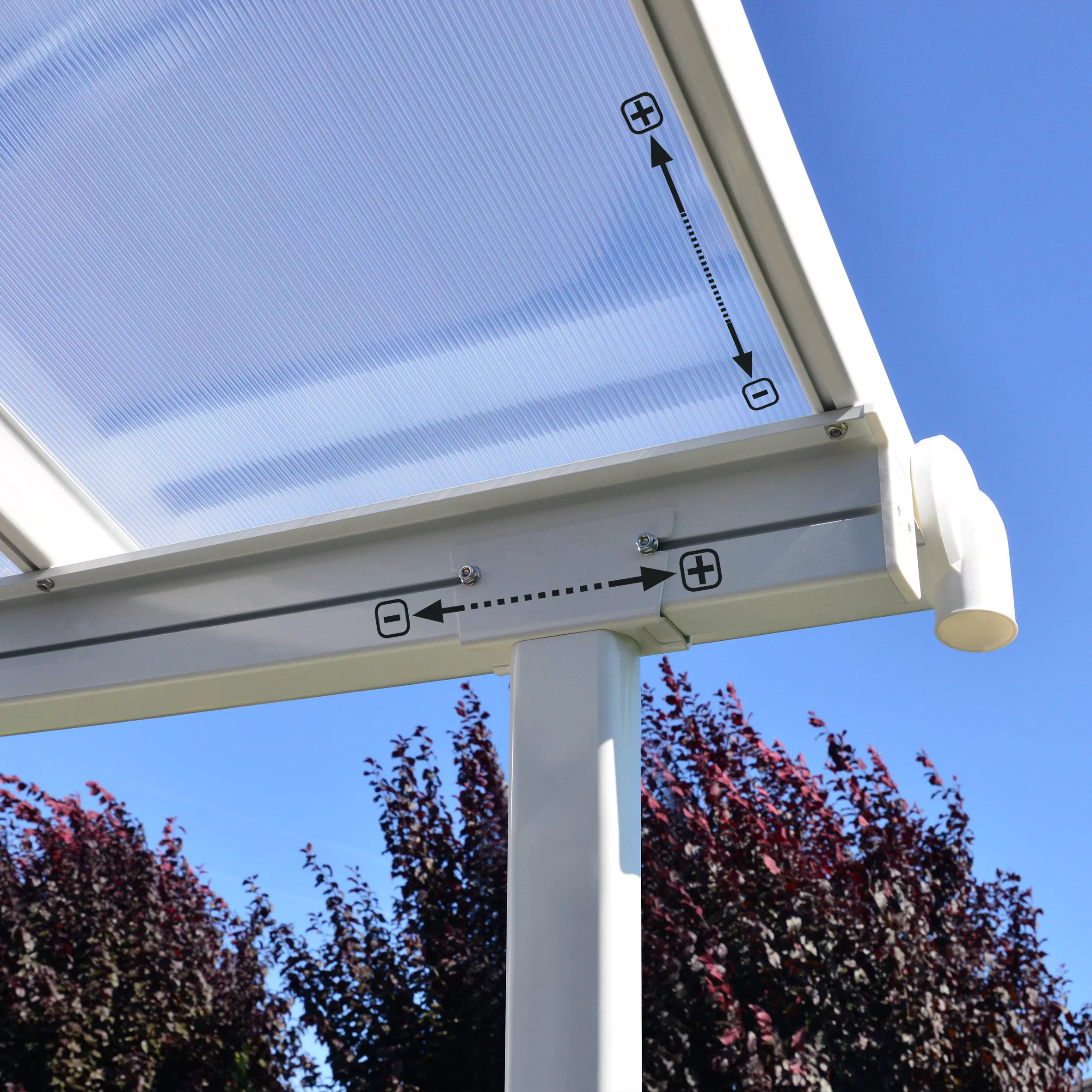 Palram - Canopia Sierra White Non-retractable Awning, (L)6.19m (H)3.05m (W)2.99m - Image 7