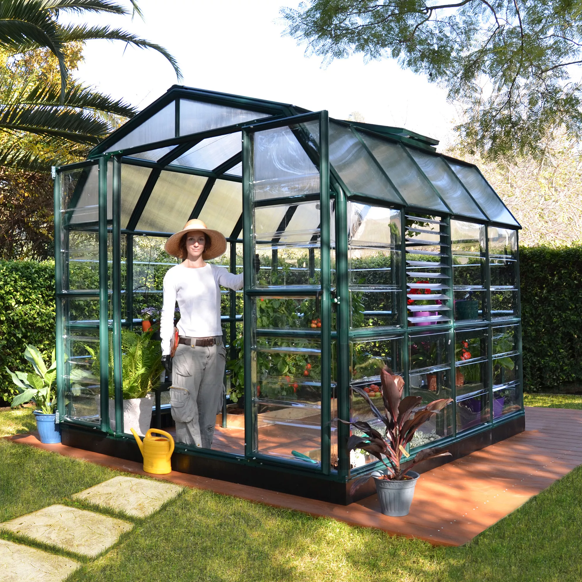 Rion Grand Gardner Green 8x8 Greenhouse - Image 2