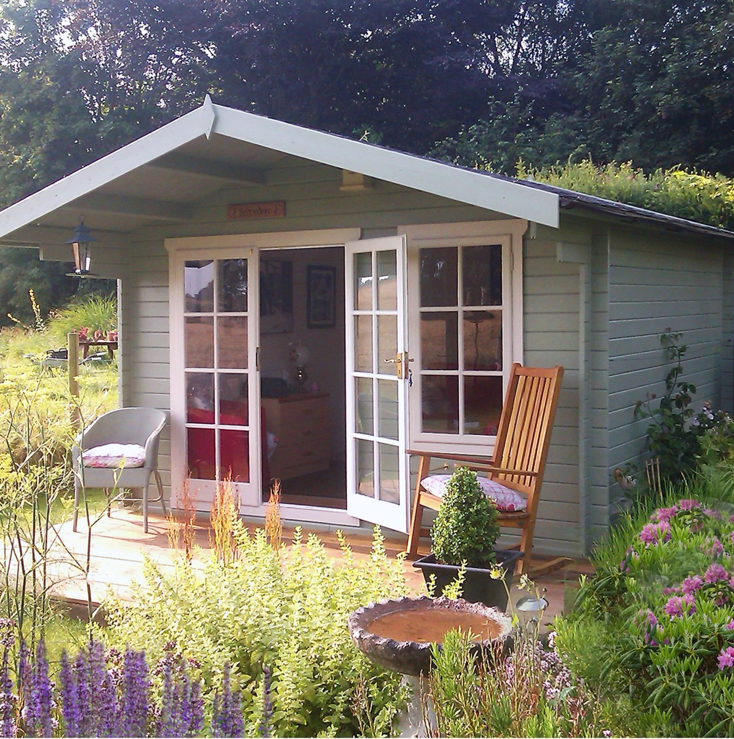 Shire Cannock 12x12 Toughened Glass Apex Tongue & Groove Wooden Cabin - Base Not Included - Image 6