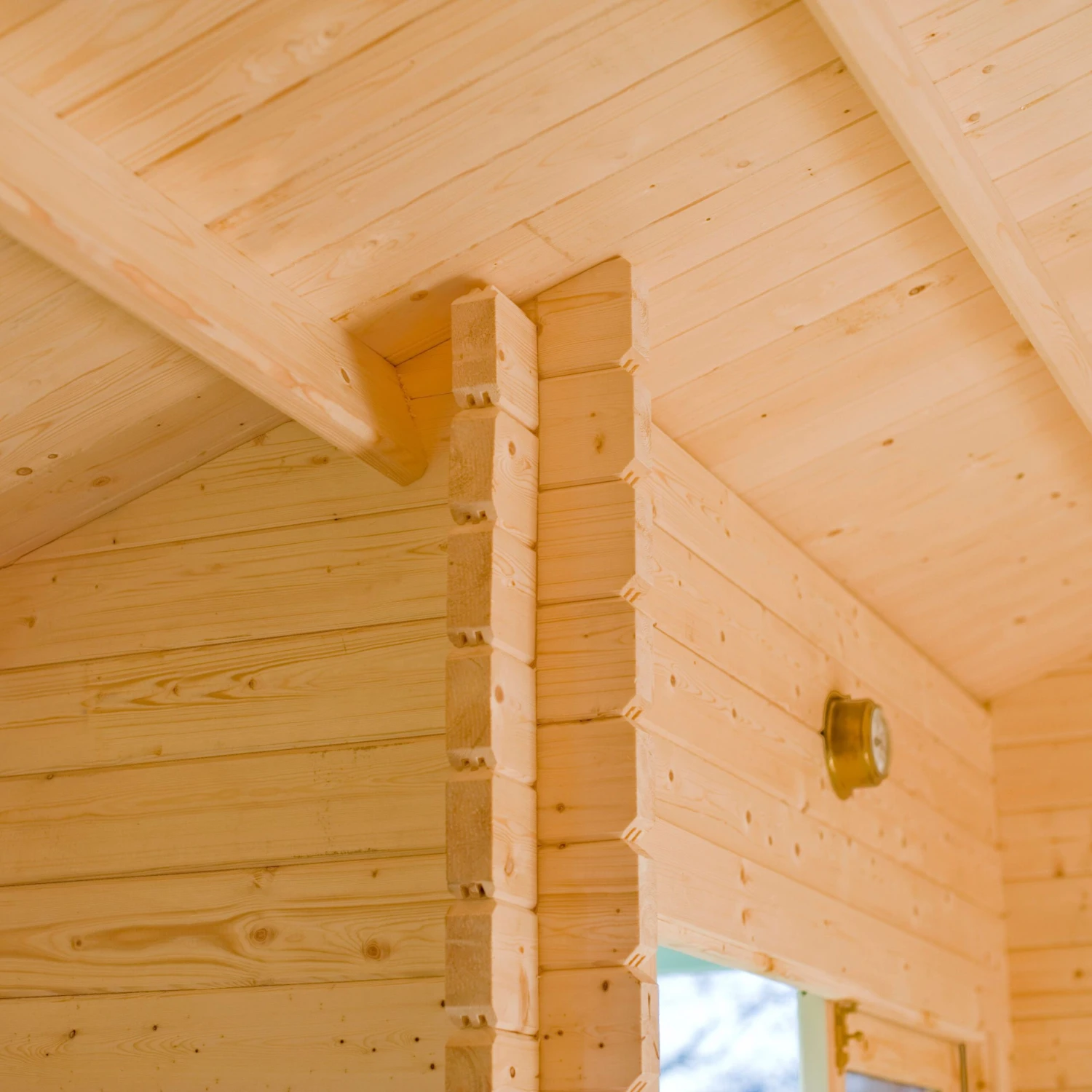 Shire Elveden 26x14 Toughened Glass Apex Tongue & Groove Wooden Cabin - Base Not Included - Image 3