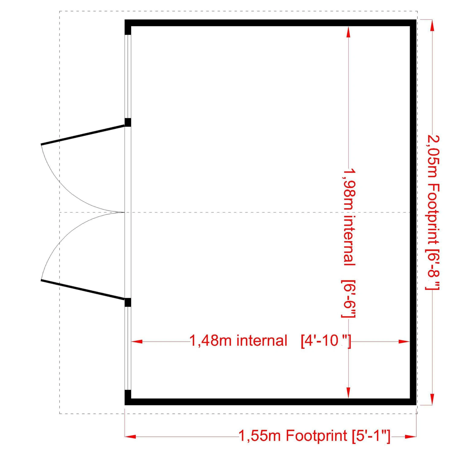 Shire Haddon 7x5 Glass Apex Shiplap Wooden Summer House - Base Not Included - Image 4