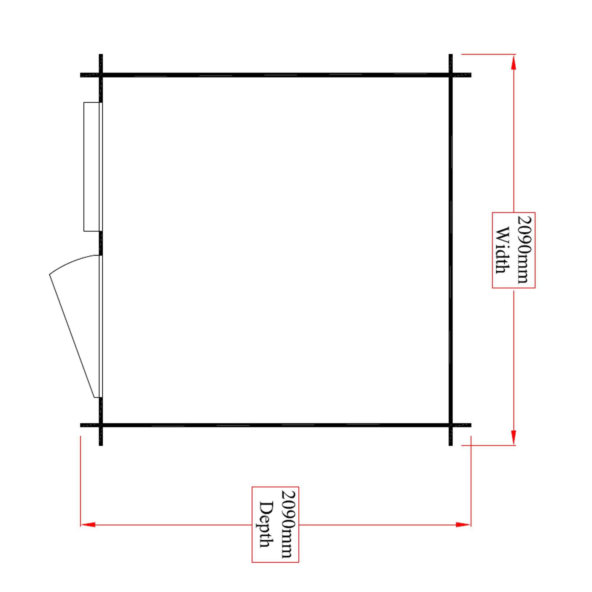 Shire Hartley 7x7 Glass Apex Tongue & Groove Wooden Cabin - Base Not Included - Image 10