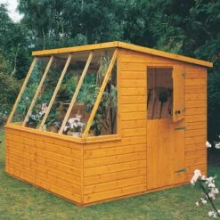 Shire Iceni 8x6 Ft Pent Shiplap Wooden Shed With Floor