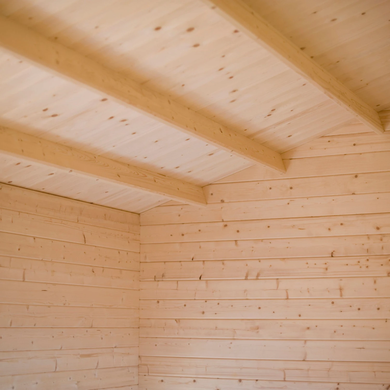 Shire Marlborough 12x12 Ft Toughened Glass Apex Tongue & Groove Wooden Cabin With Felt Tile Roof - Image 4