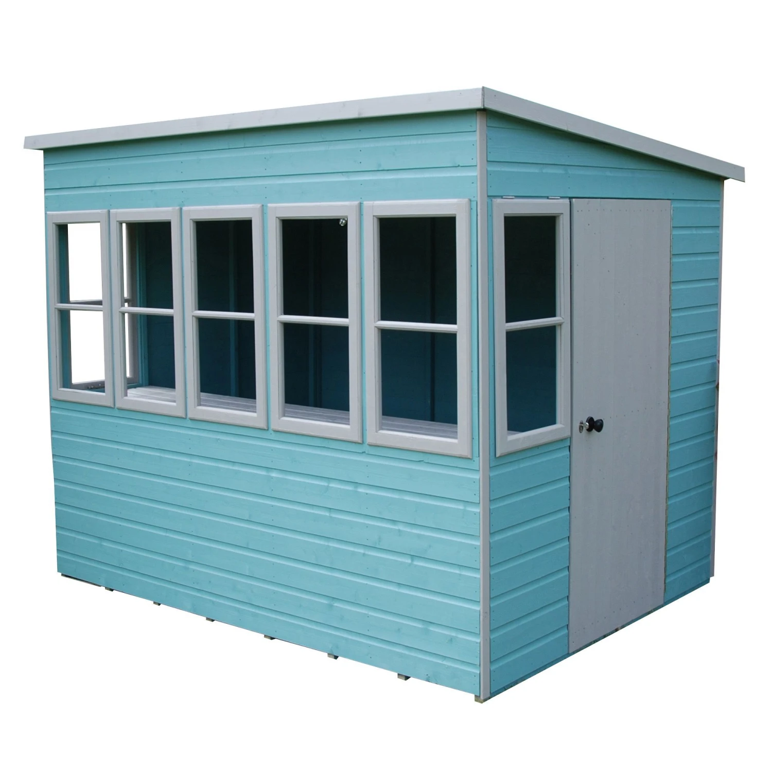 Shire Sun 8x8 Glass Pent Shiplap Wooden Summer House - Base Not Included