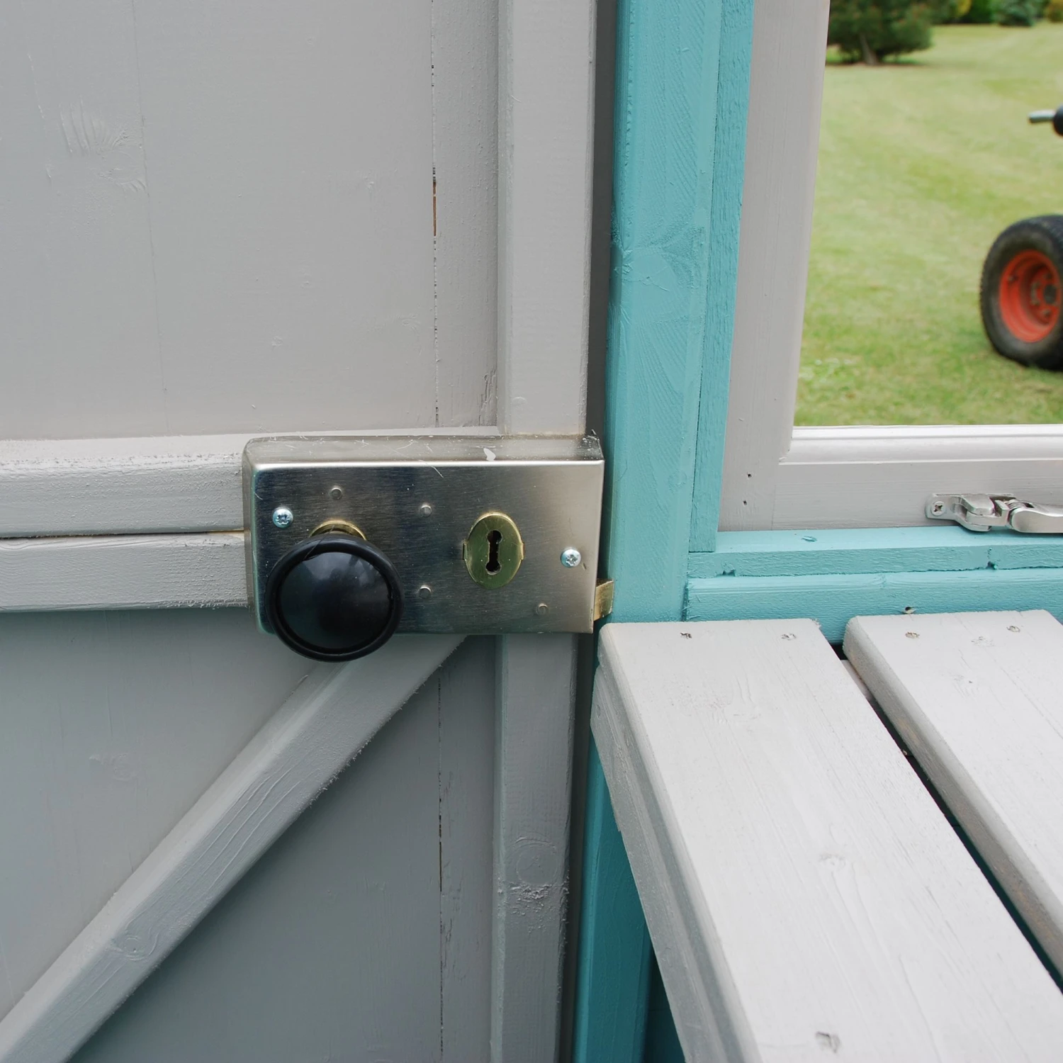 Shire Sun Pent 8x6 Ft Pent Shiplap Wooden 7 Windows Shed With Floor - Image 5