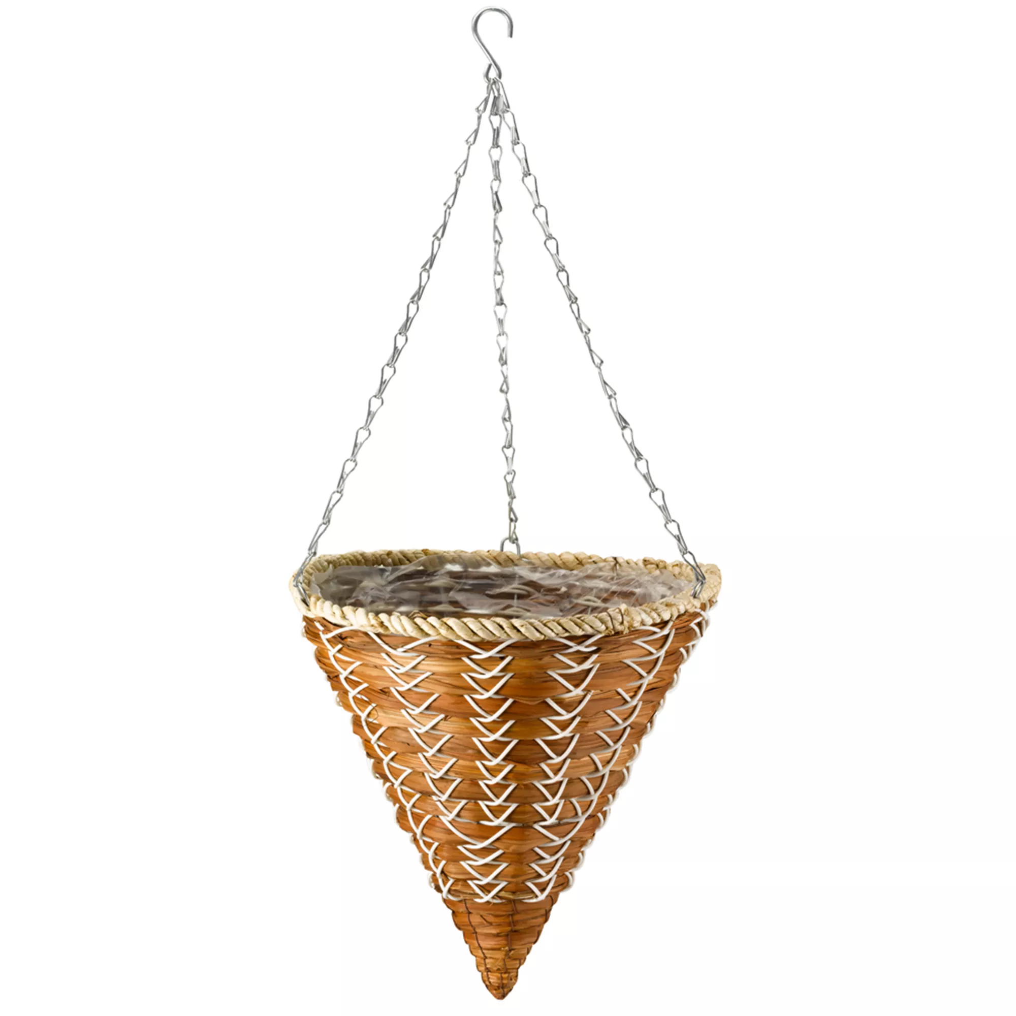 Smart Garden Country Braid Natural Cone Hanging Basket, 35cm