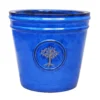 Verve Barcău Blue Ceramic Round Plant Pot (Dia)32cm