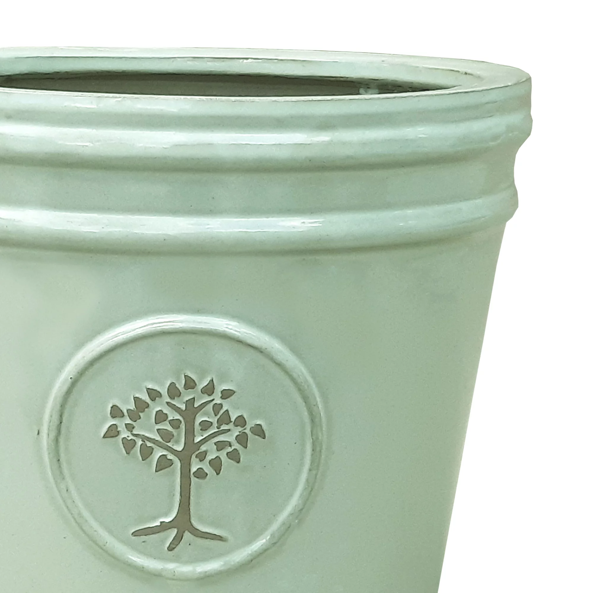 Verve Barcău Olive Ceramic Conical Plant Pot (Dia)20cm - Image 2