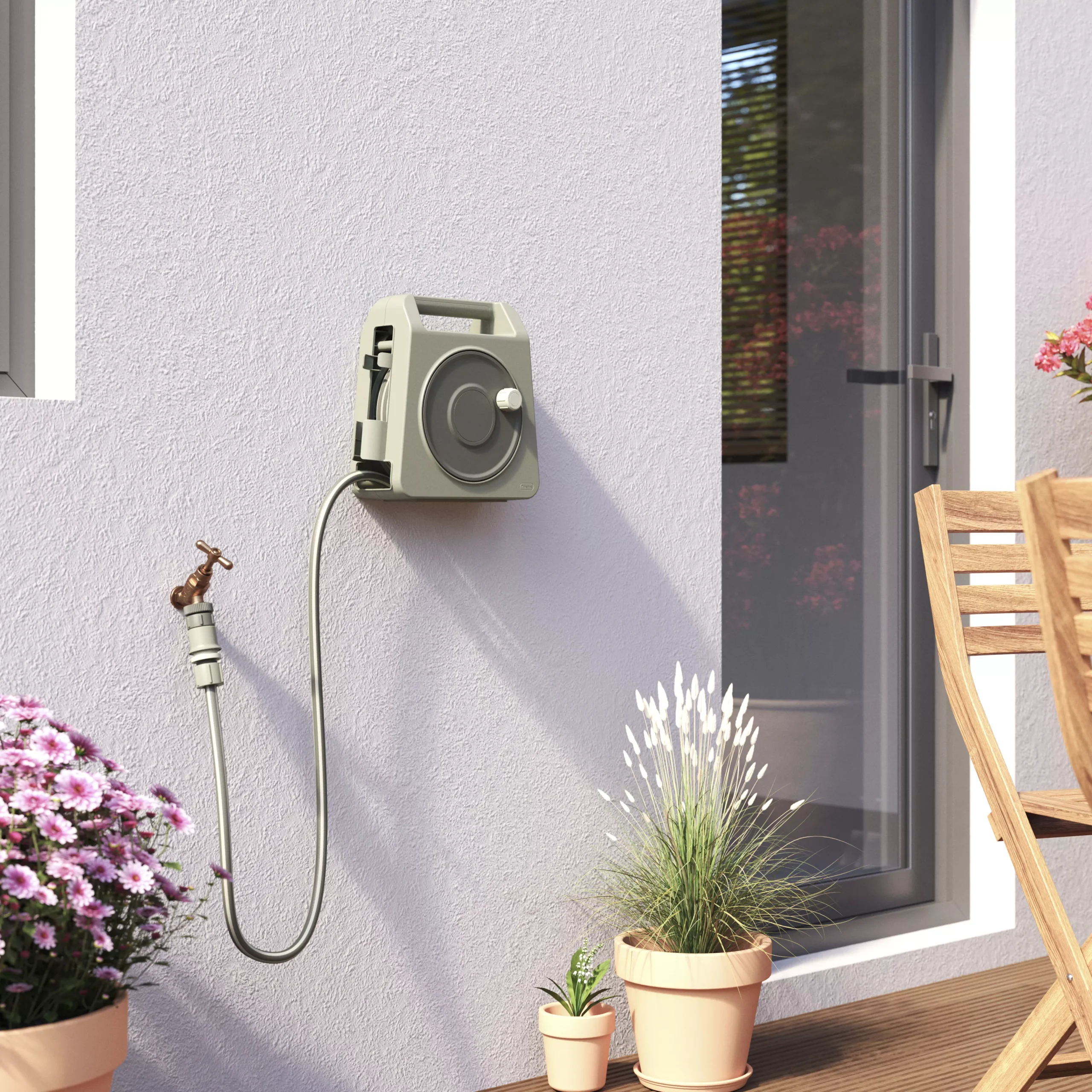 Verve Freestanding Manual Hose Reel Set (L)10m - Image 2